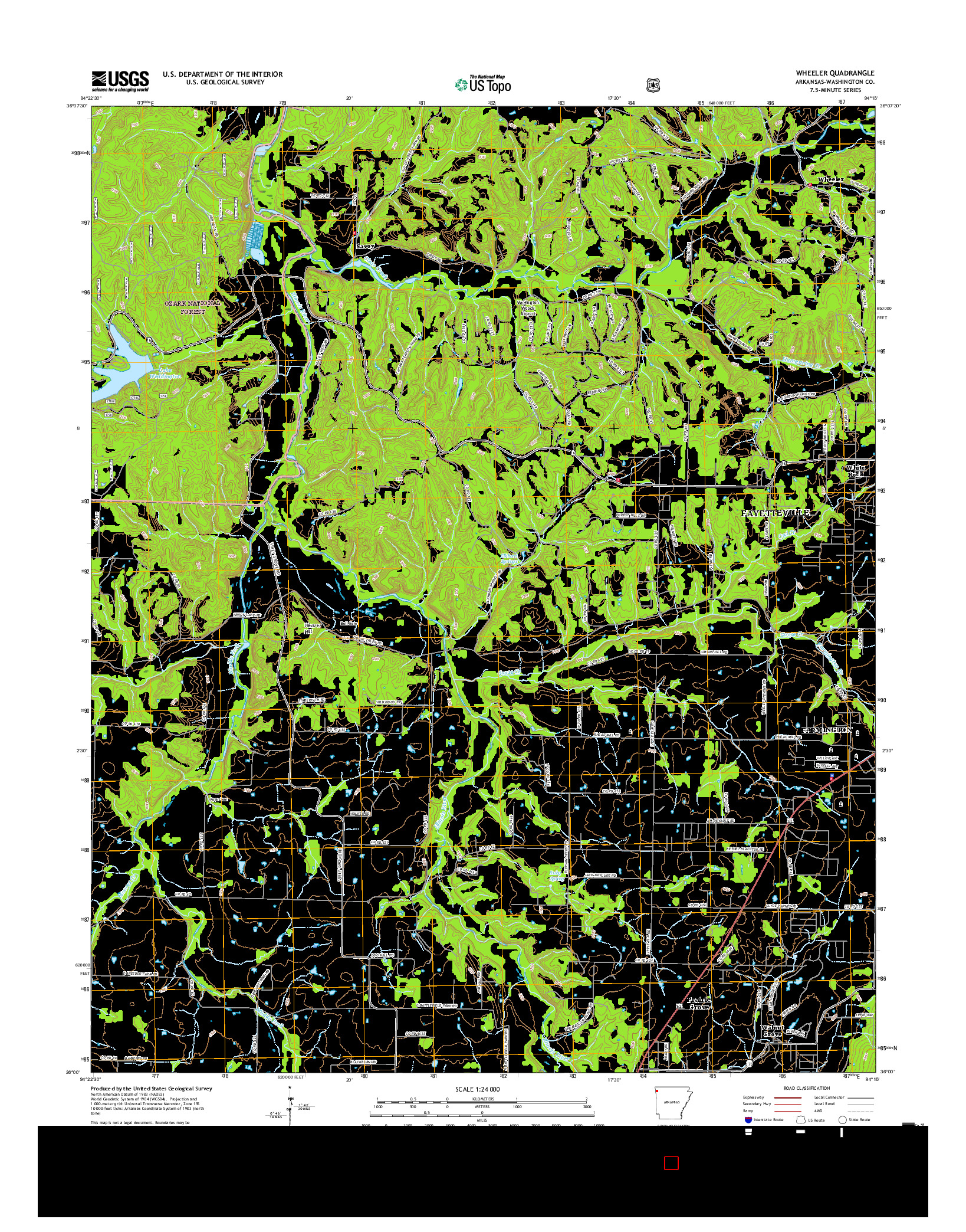 USGS US TOPO 7.5-MINUTE MAP FOR WHEELER, AR 2017