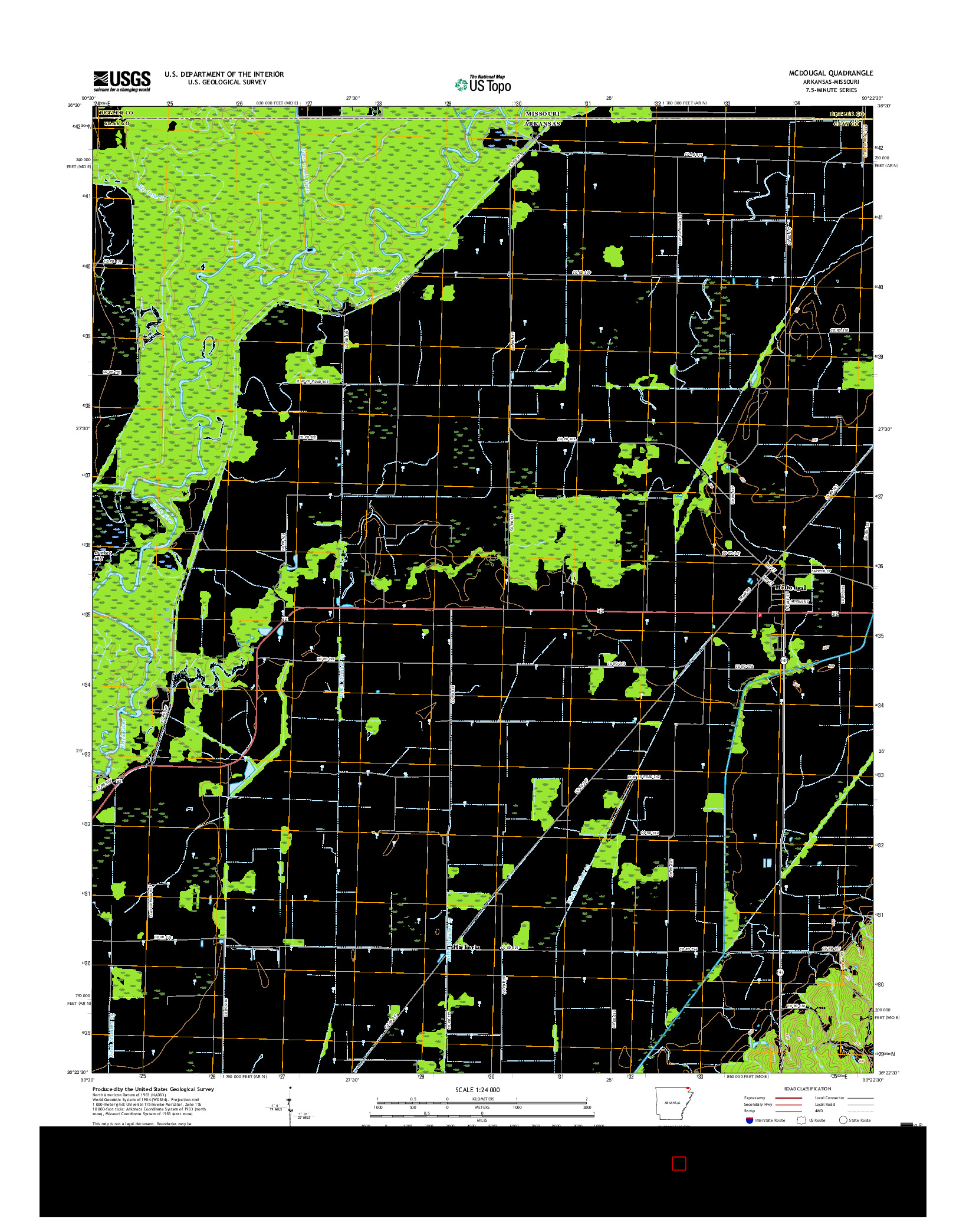 USGS US TOPO 7.5-MINUTE MAP FOR MCDOUGAL, AR-MO 2017