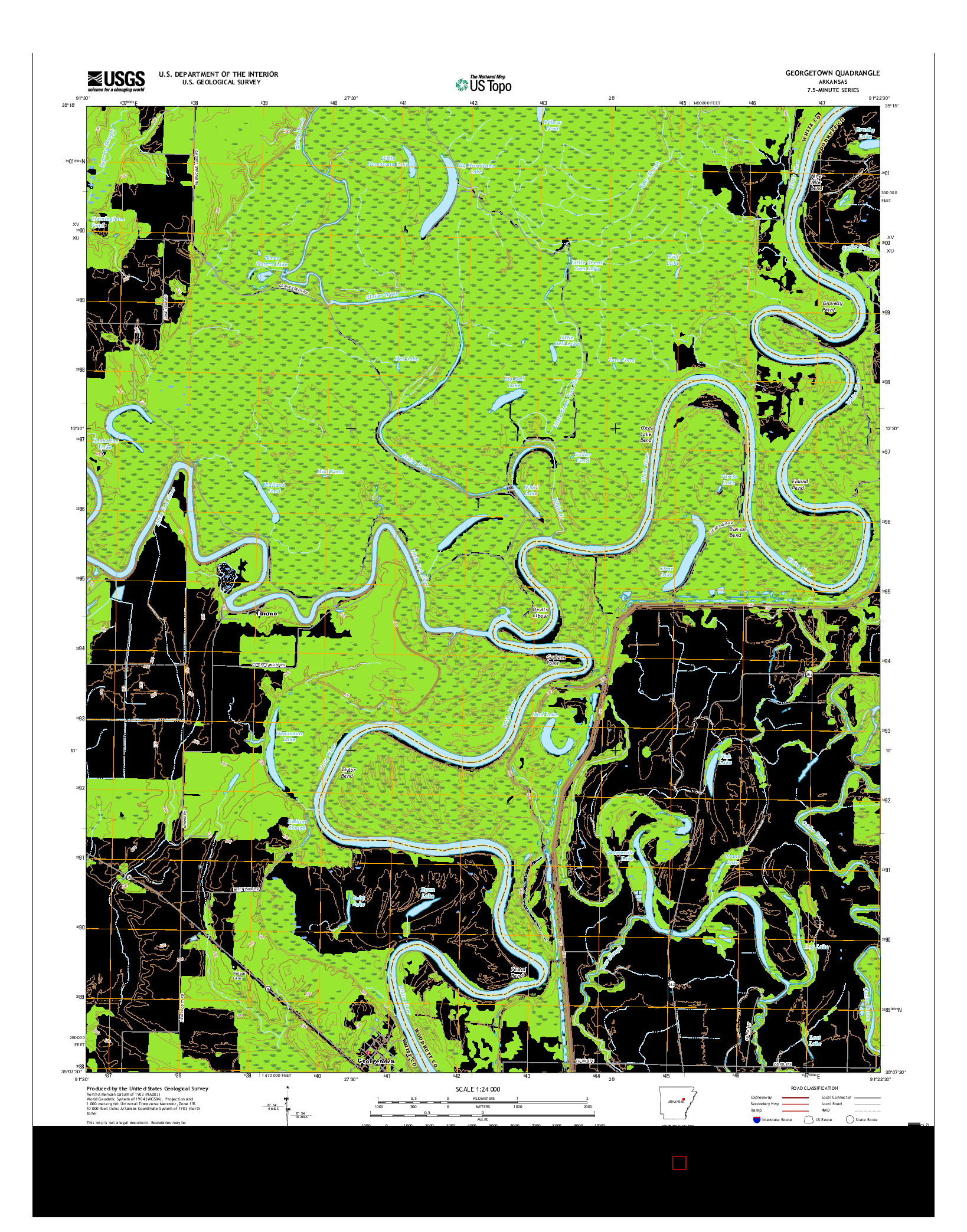 USGS US TOPO 7.5-MINUTE MAP FOR GEORGETOWN, AR 2017