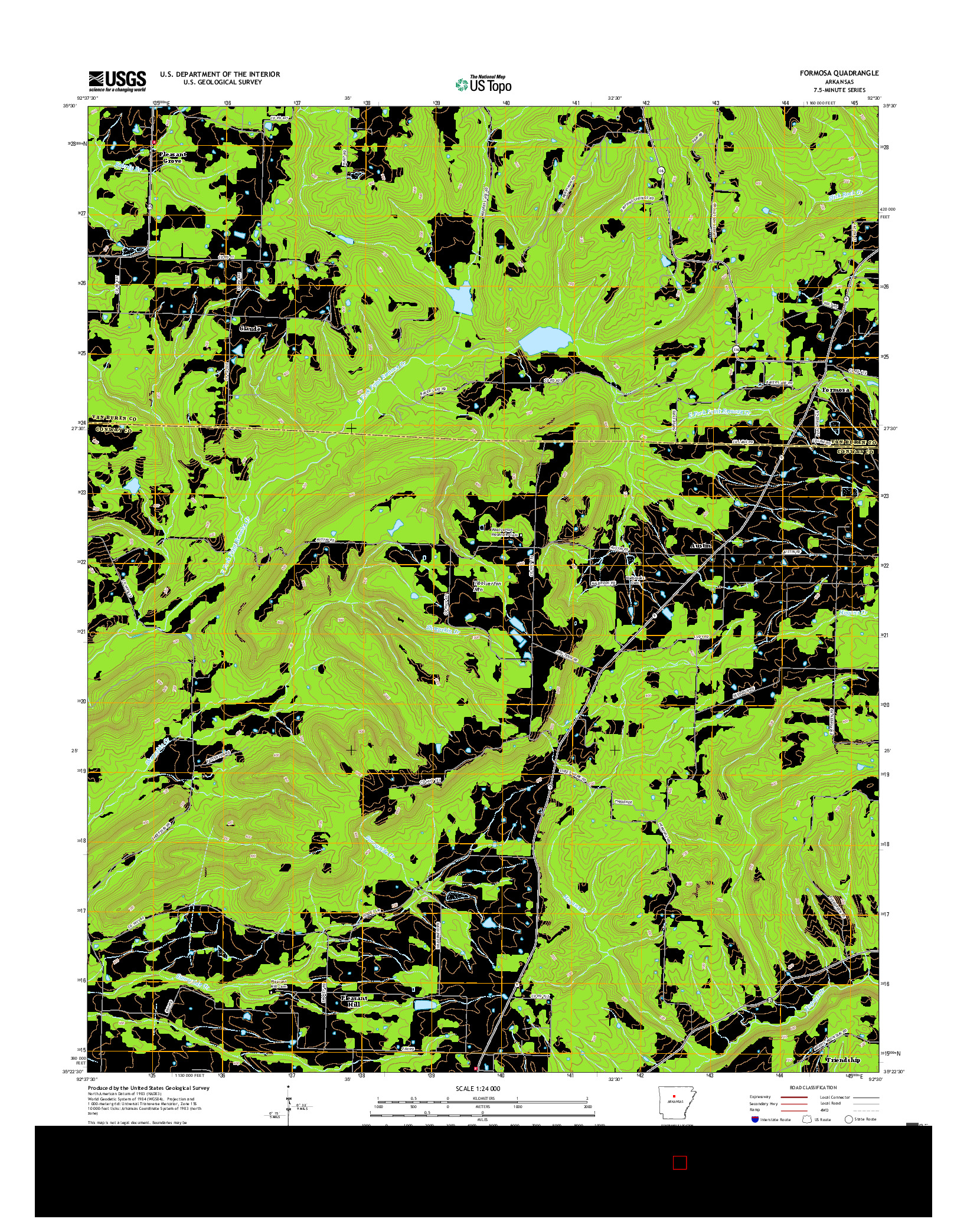 USGS US TOPO 7.5-MINUTE MAP FOR FORMOSA, AR 2017