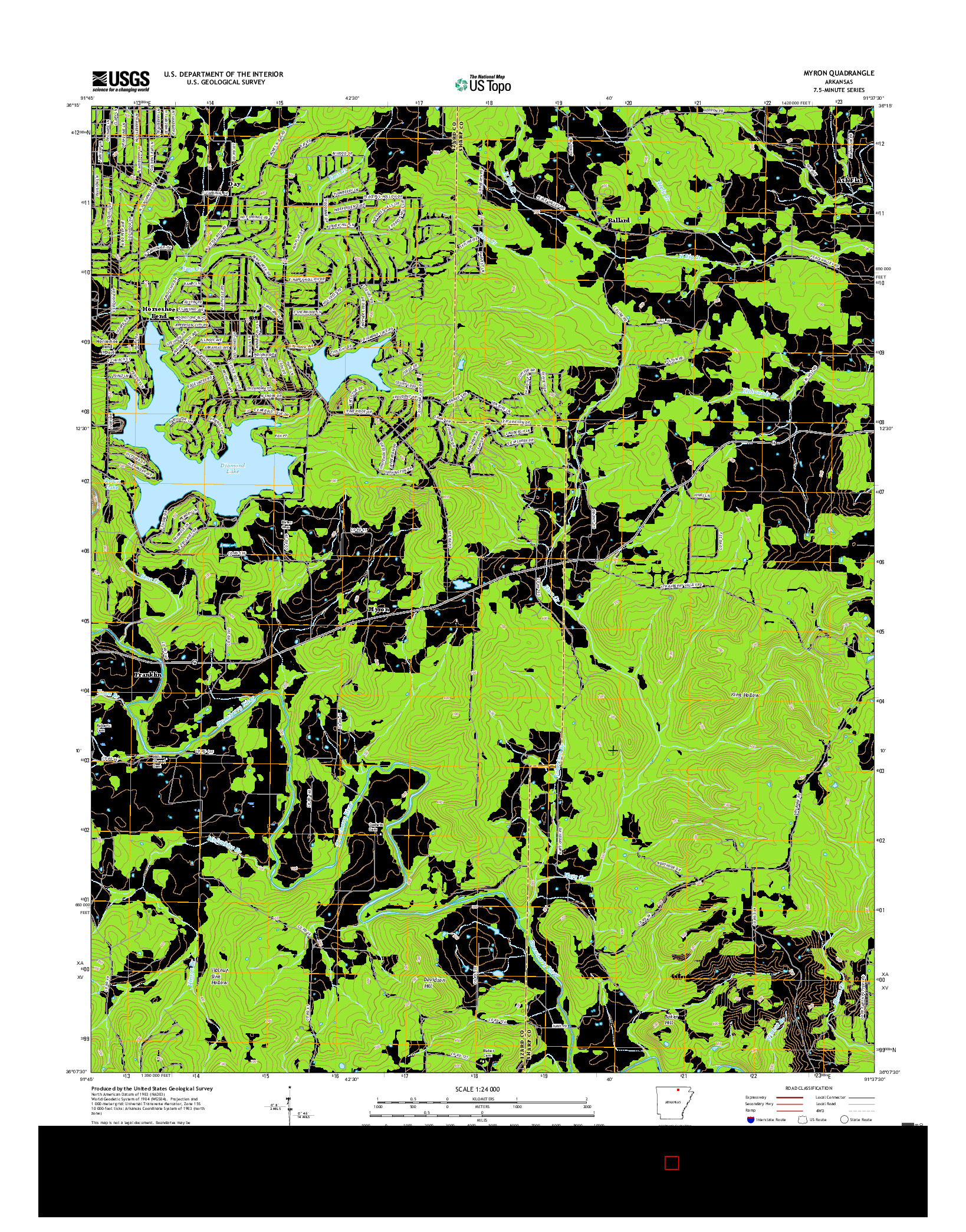 USGS US TOPO 7.5-MINUTE MAP FOR MYRON, AR 2017