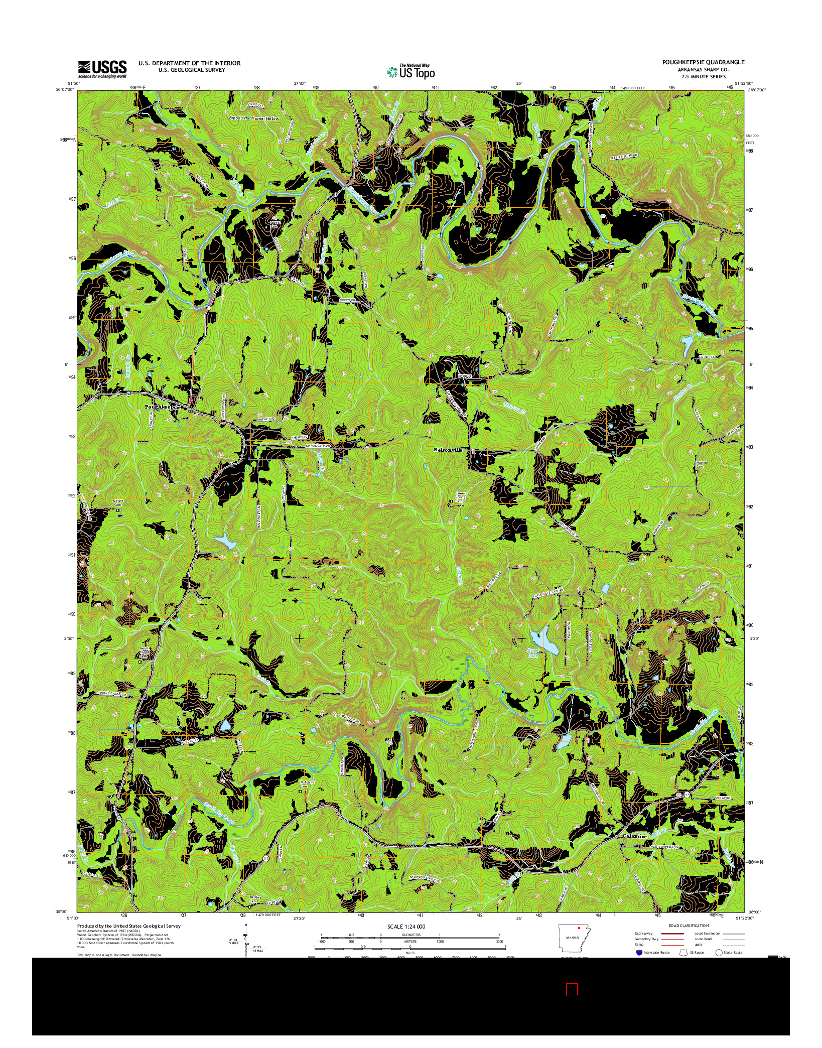 USGS US TOPO 7.5-MINUTE MAP FOR POUGHKEEPSIE, AR 2017