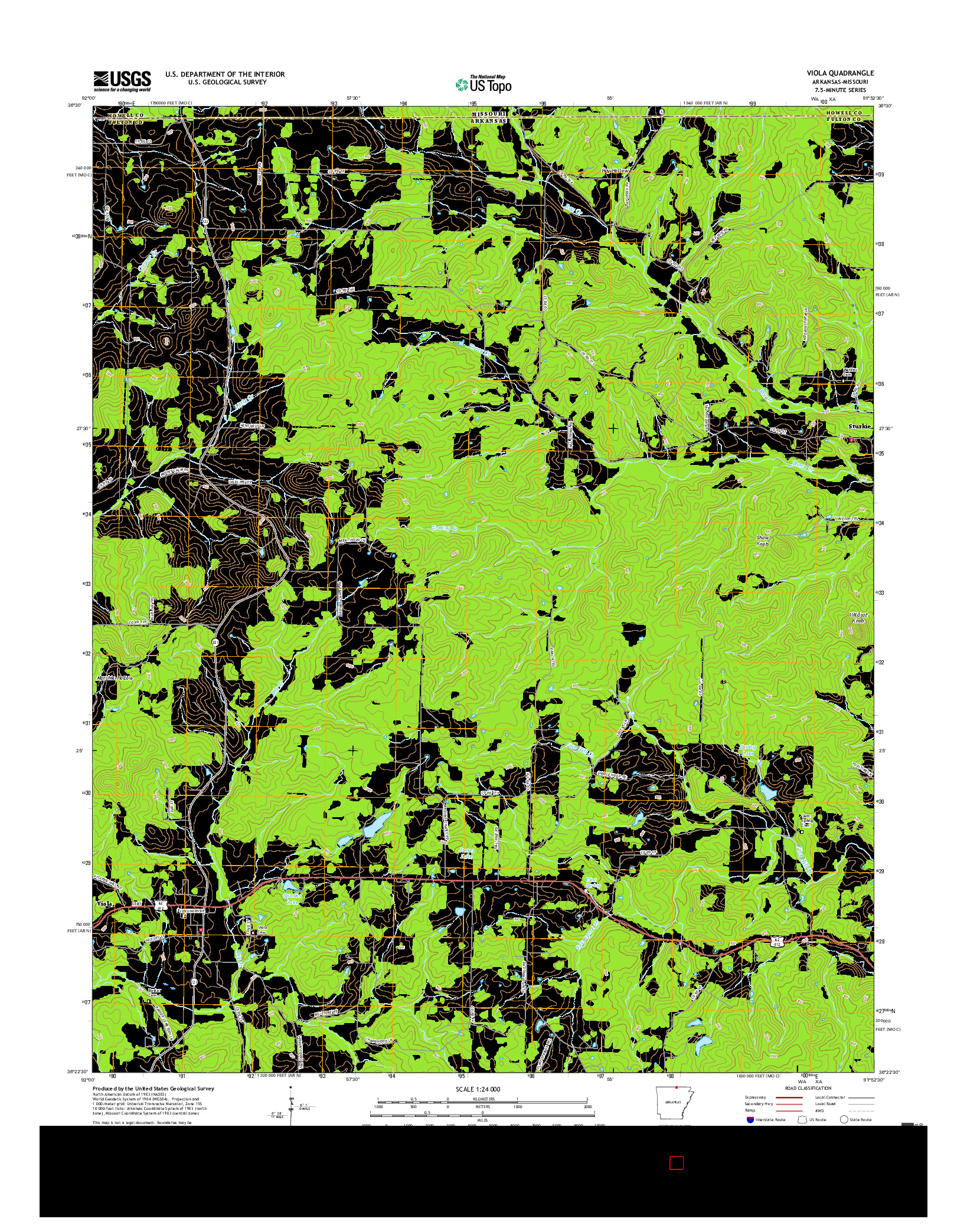 USGS US TOPO 7.5-MINUTE MAP FOR VIOLA, AR-MO 2017