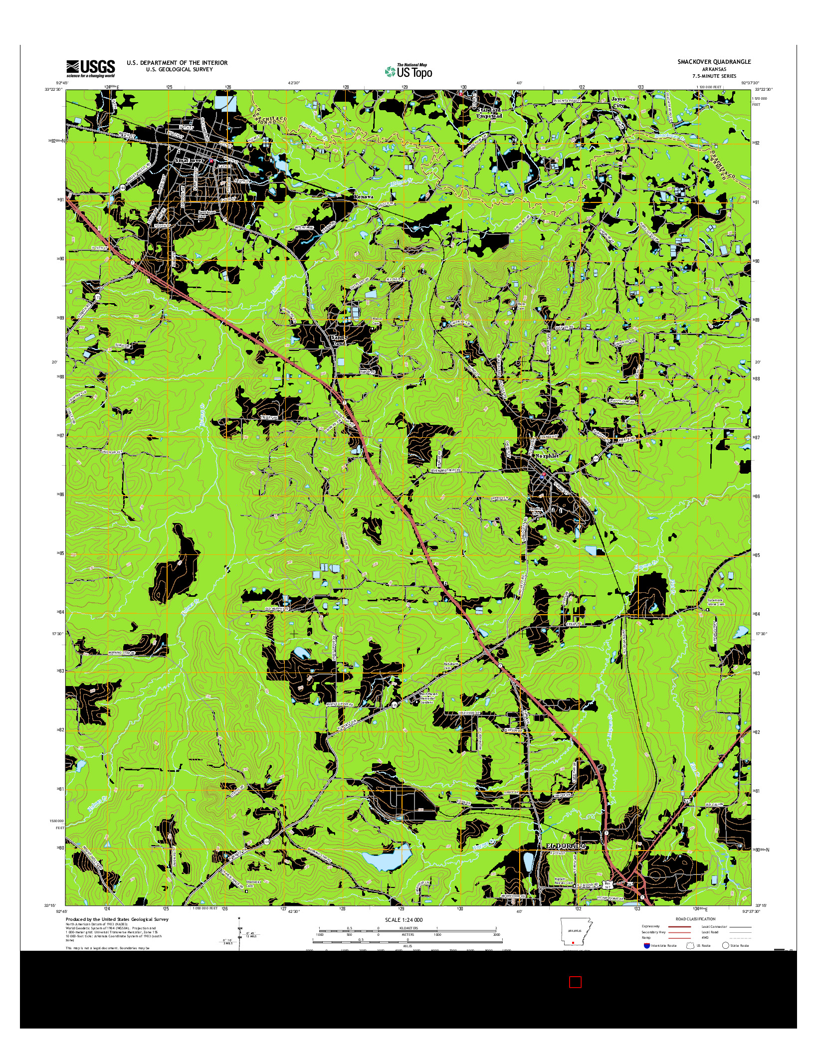 USGS US TOPO 7.5-MINUTE MAP FOR SMACKOVER, AR 2017