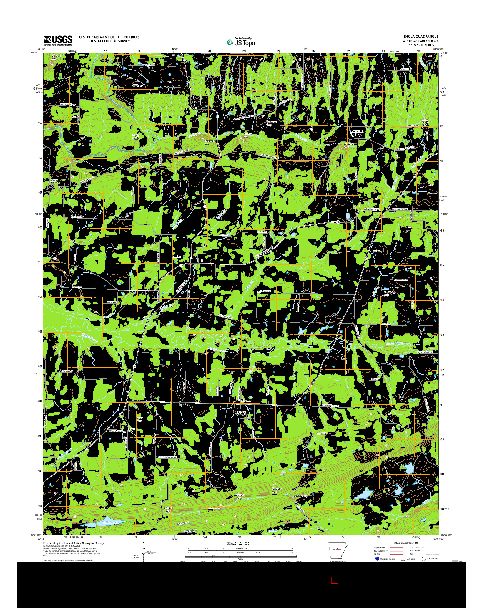 USGS US TOPO 7.5-MINUTE MAP FOR ENOLA, AR 2017