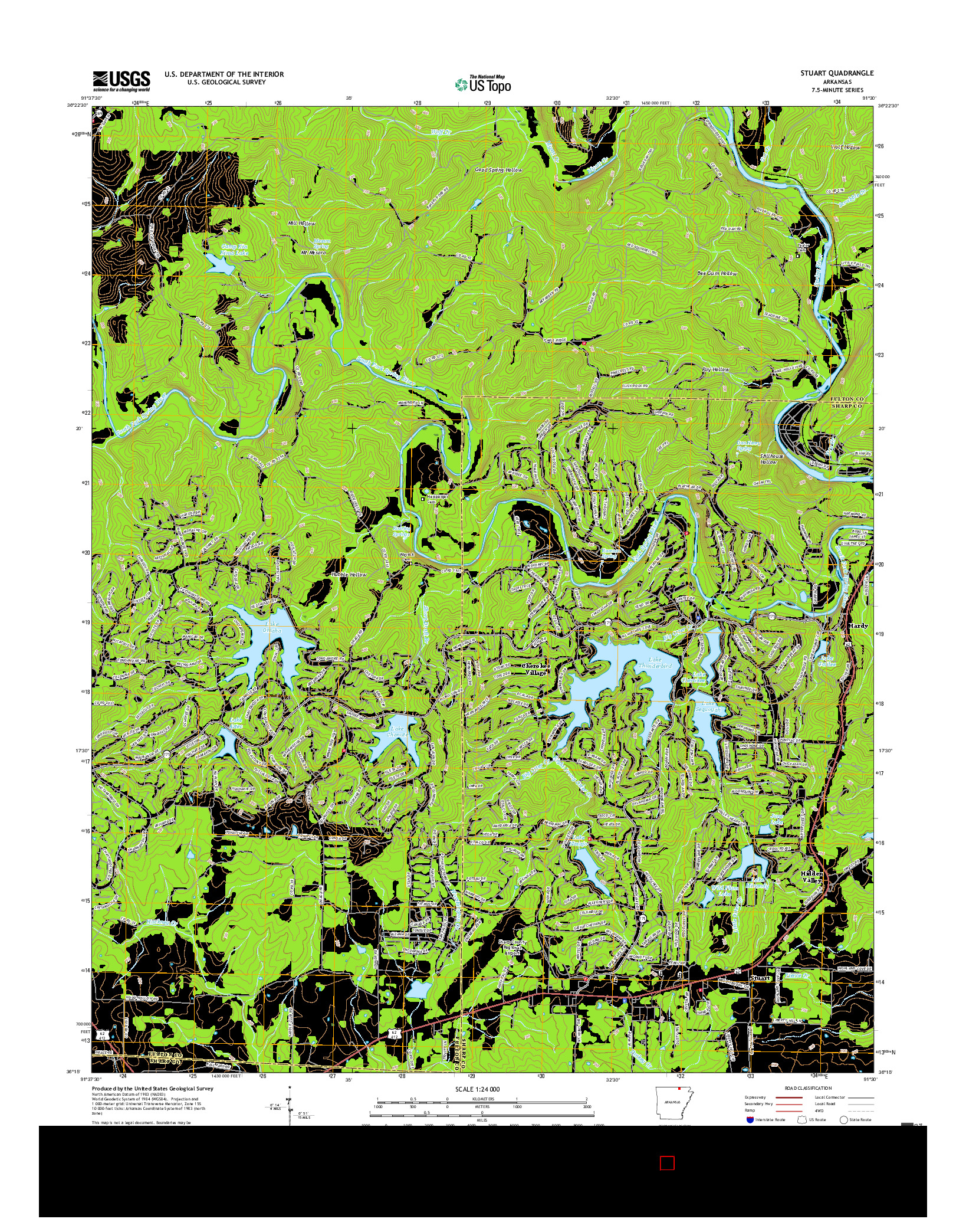 USGS US TOPO 7.5-MINUTE MAP FOR STUART, AR 2017