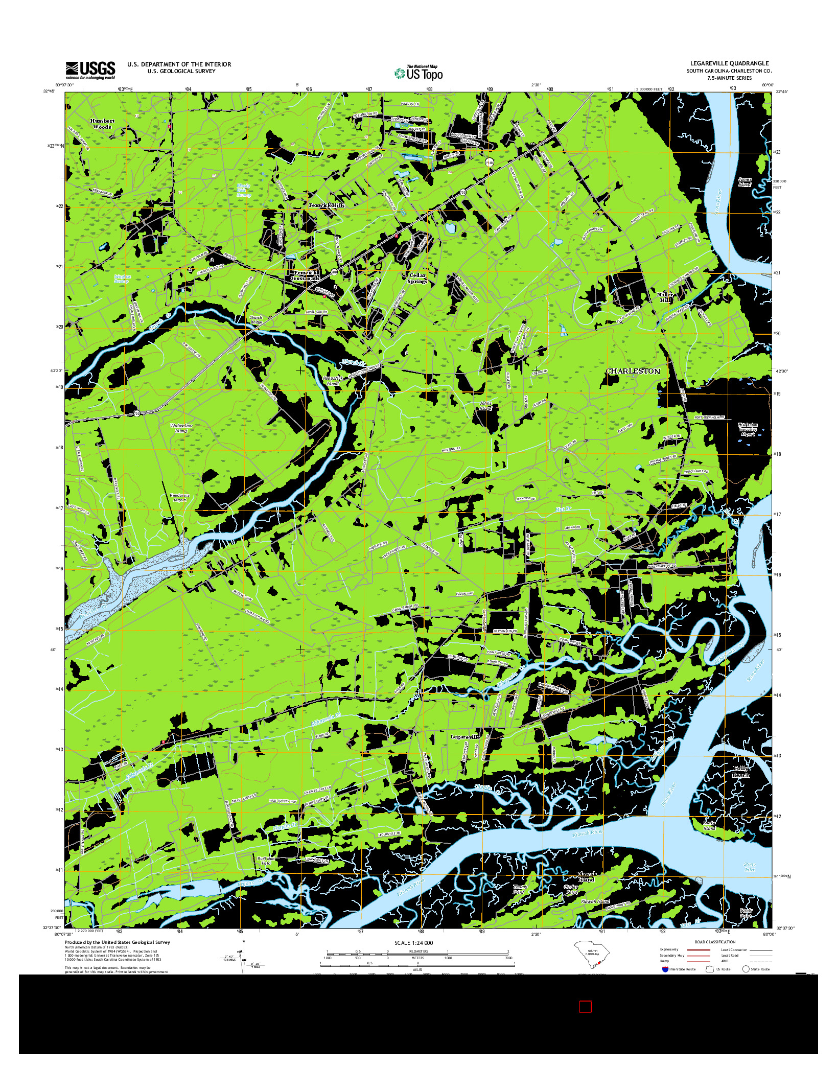 USGS US TOPO 7.5-MINUTE MAP FOR LEGAREVILLE, SC 2017