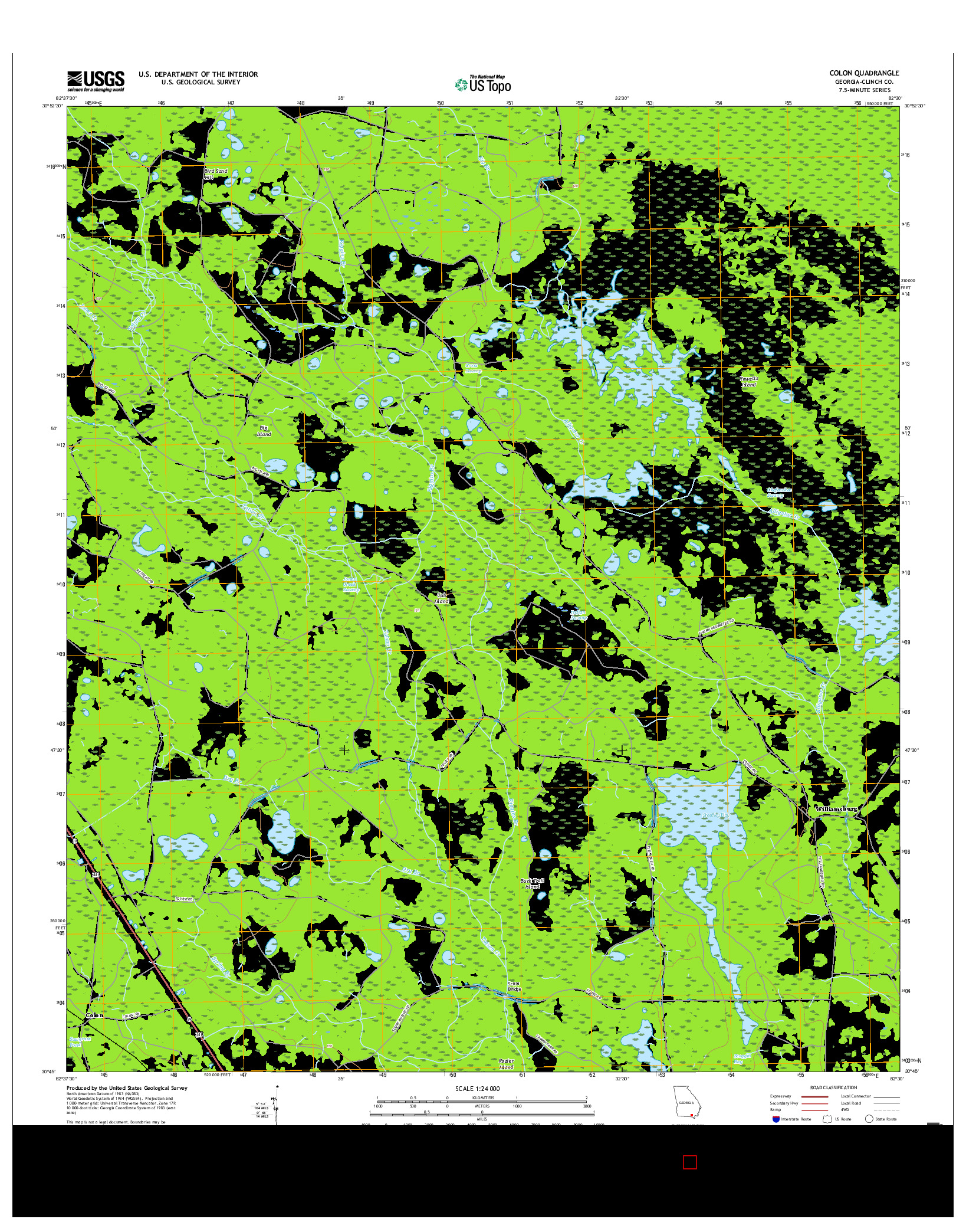 USGS US TOPO 7.5-MINUTE MAP FOR COLON, GA 2017