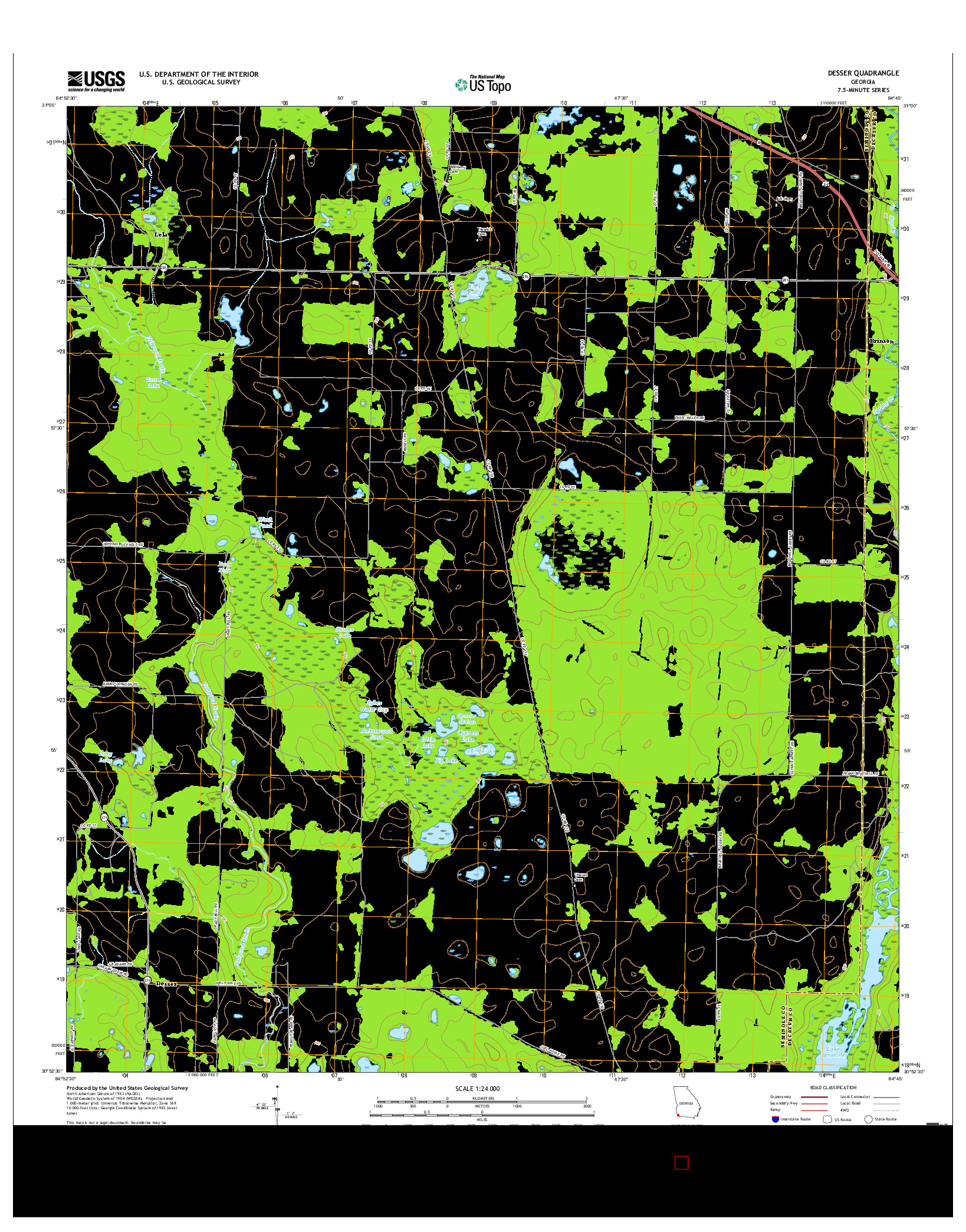 USGS US TOPO 7.5-MINUTE MAP FOR DESSER, GA 2017