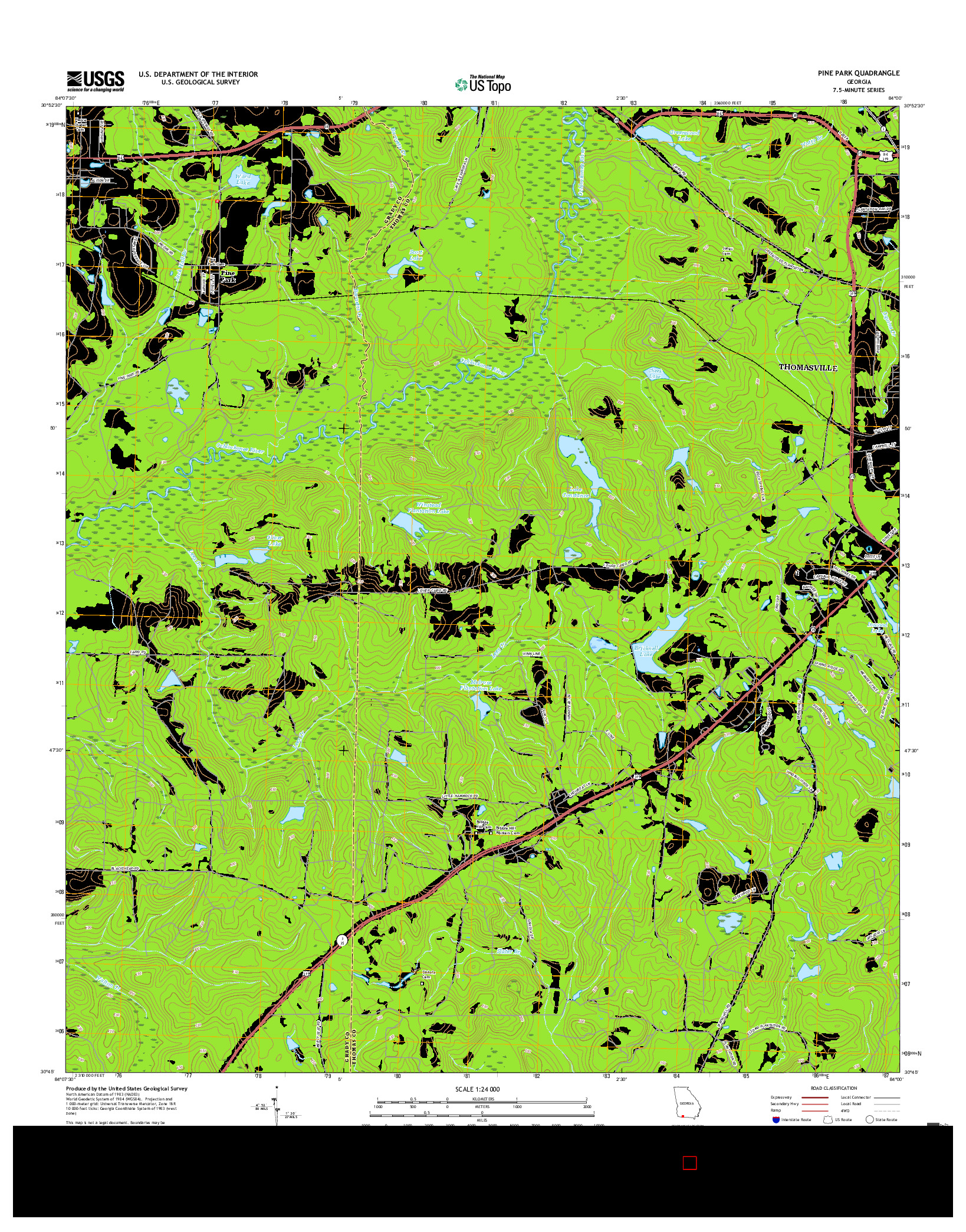 USGS US TOPO 7.5-MINUTE MAP FOR PINE PARK, GA 2017