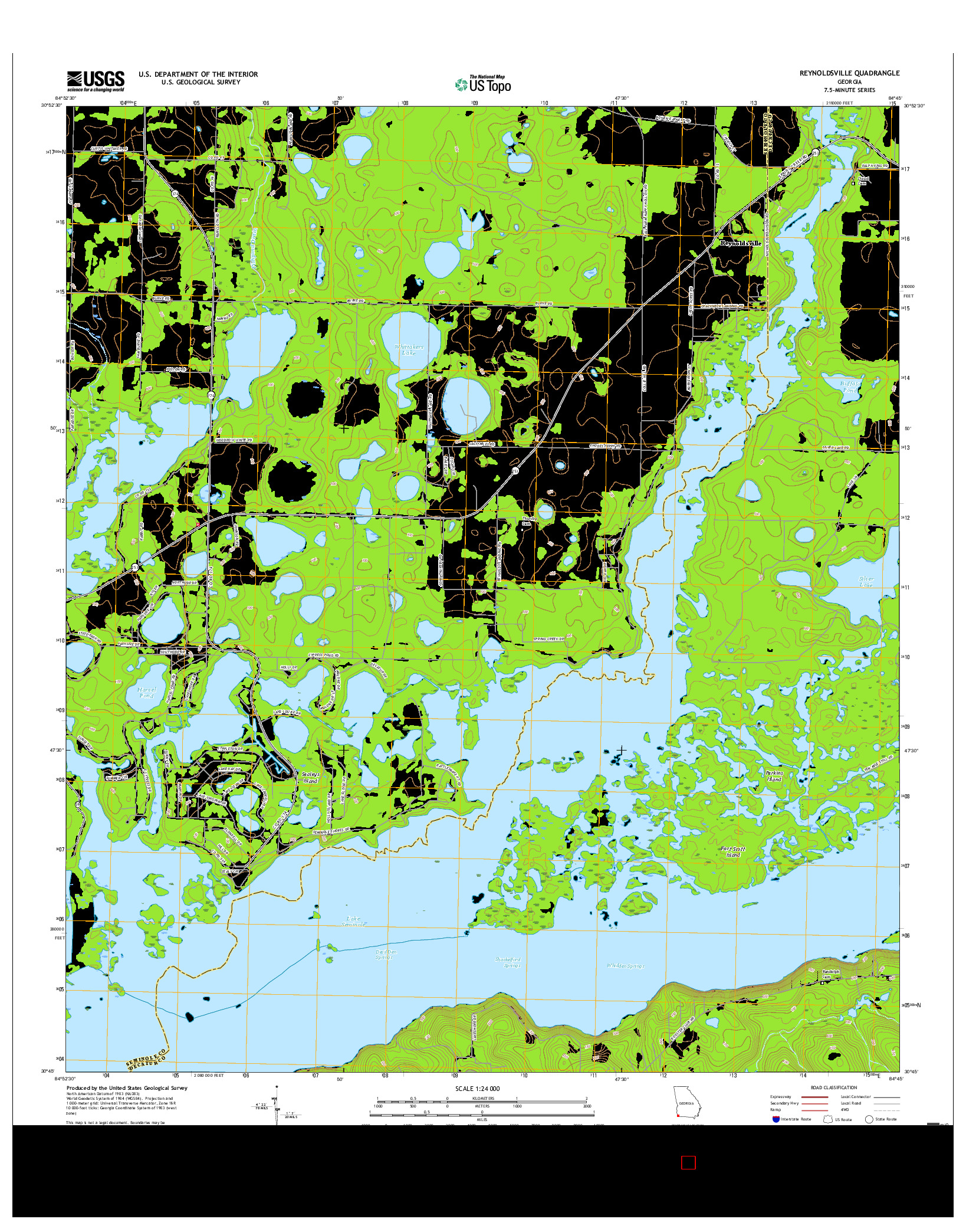 USGS US TOPO 7.5-MINUTE MAP FOR REYNOLDSVILLE, GA 2017