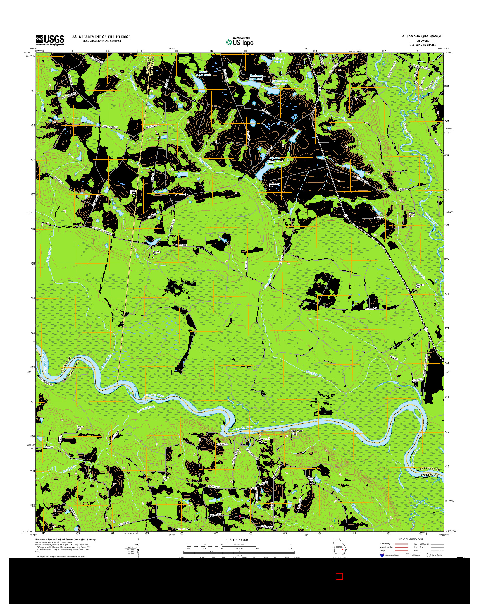 USGS US TOPO 7.5-MINUTE MAP FOR ALTAMAHA, GA 2017