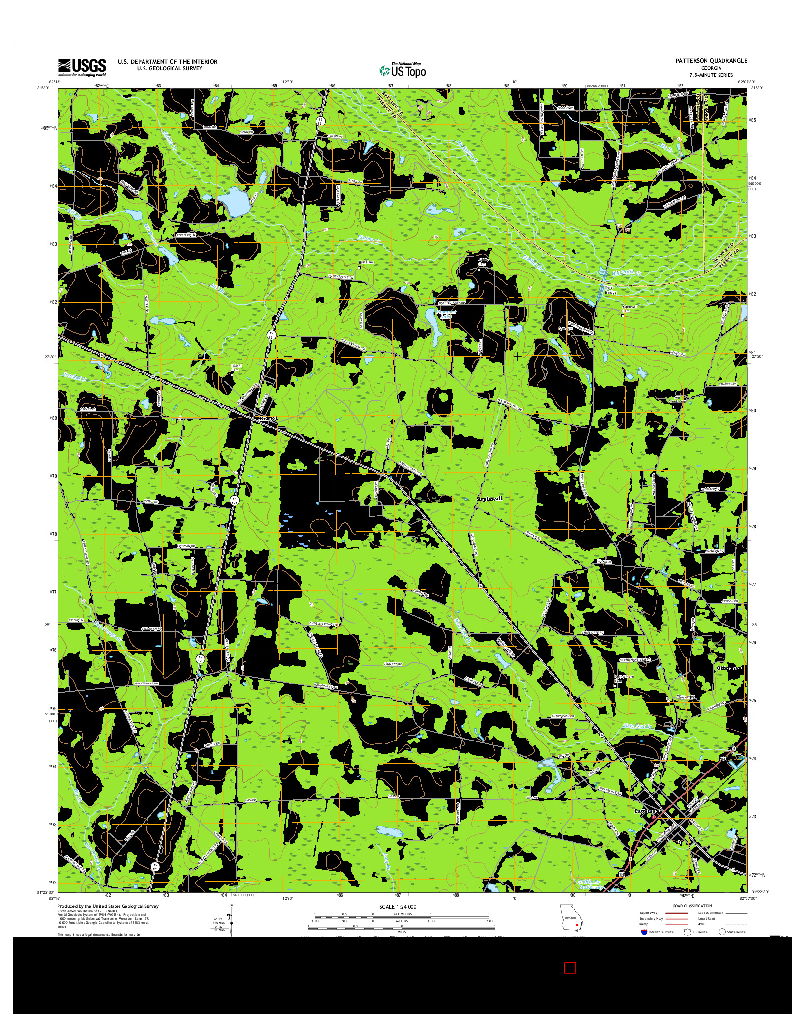 USGS US TOPO 7.5-MINUTE MAP FOR PATTERSON, GA 2017