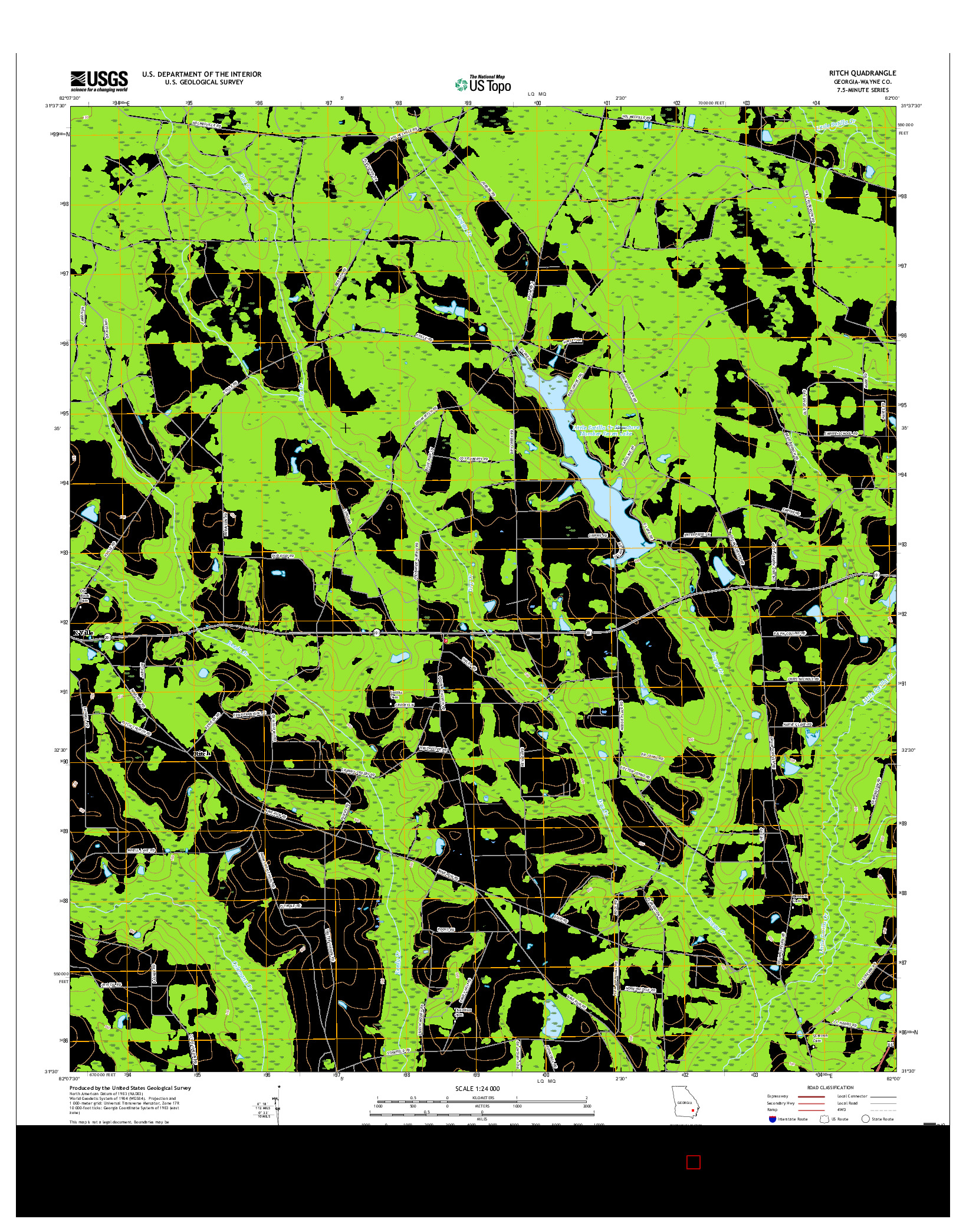 USGS US TOPO 7.5-MINUTE MAP FOR RITCH, GA 2017