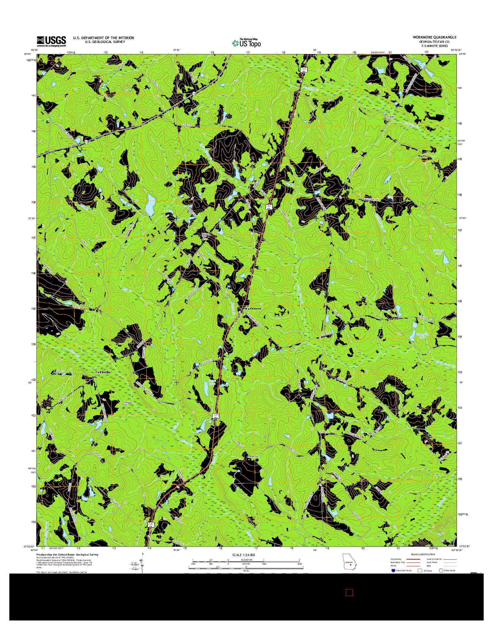 USGS US TOPO 7.5-MINUTE MAP FOR WORKMORE, GA 2017