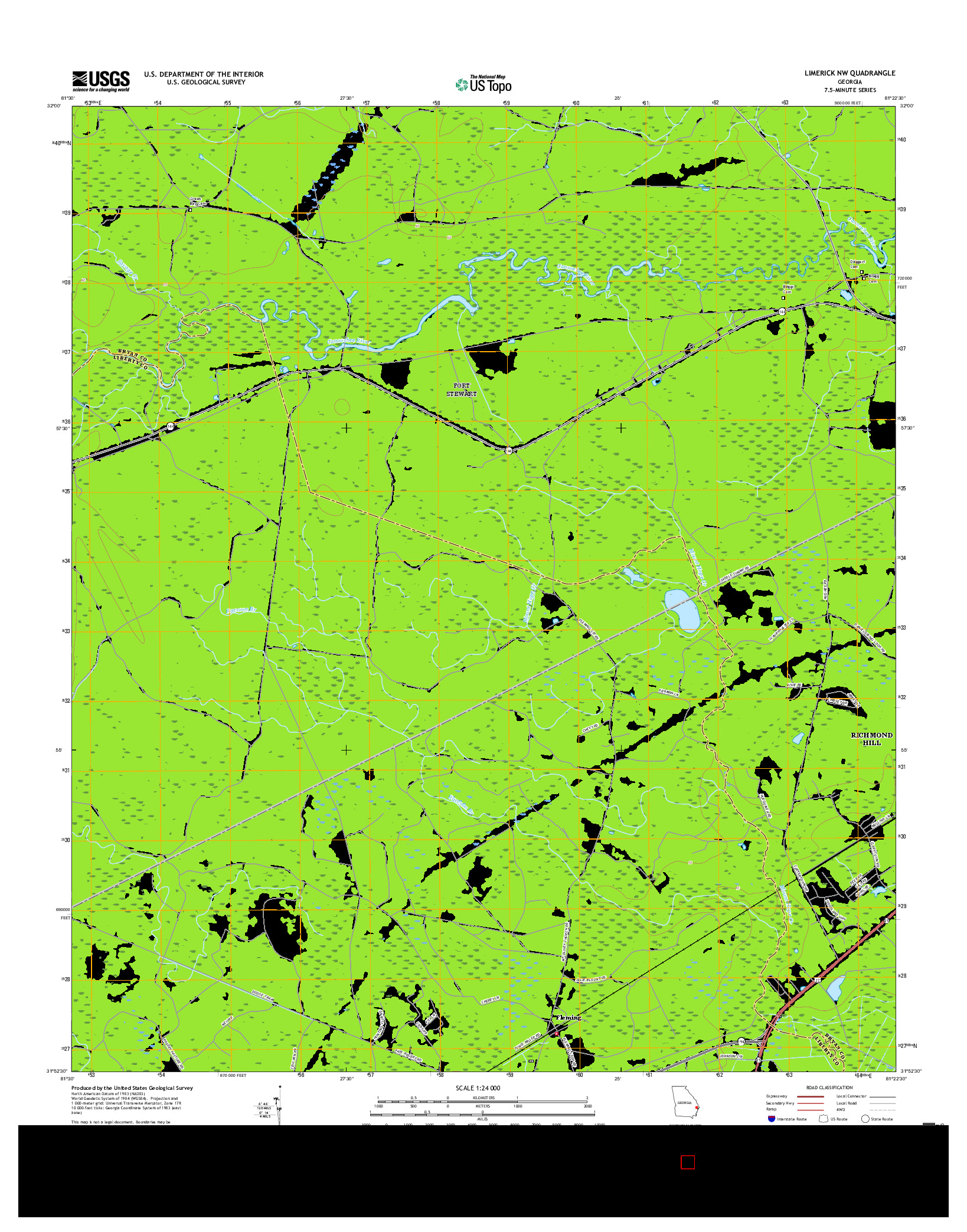 USGS US TOPO 7.5-MINUTE MAP FOR LIMERICK NW, GA 2017