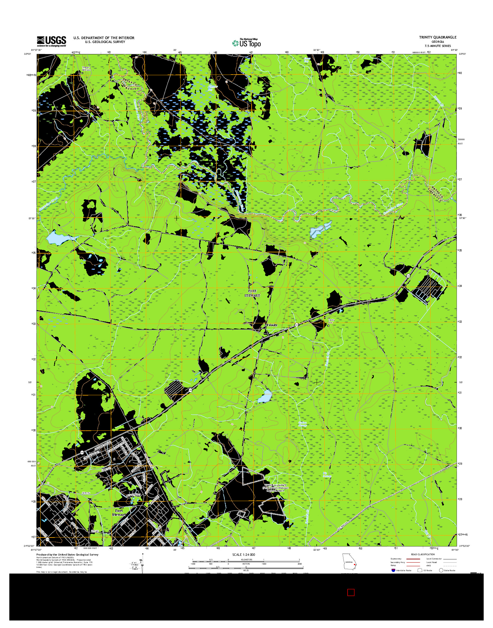 USGS US TOPO 7.5-MINUTE MAP FOR TRINITY, GA 2017
