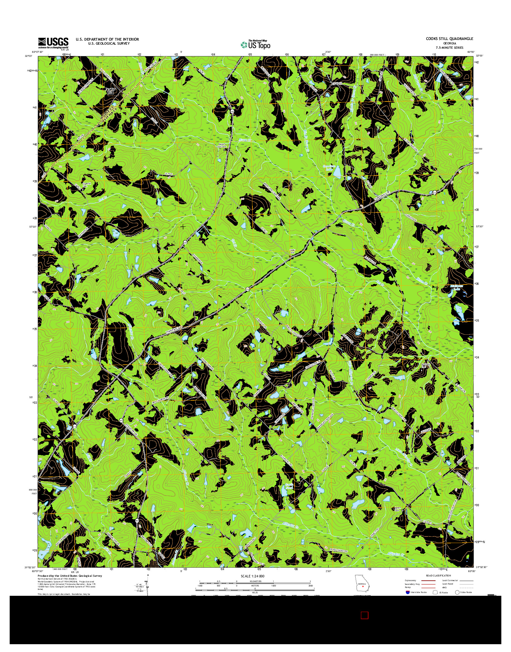 USGS US TOPO 7.5-MINUTE MAP FOR COOKS STILL, GA 2017