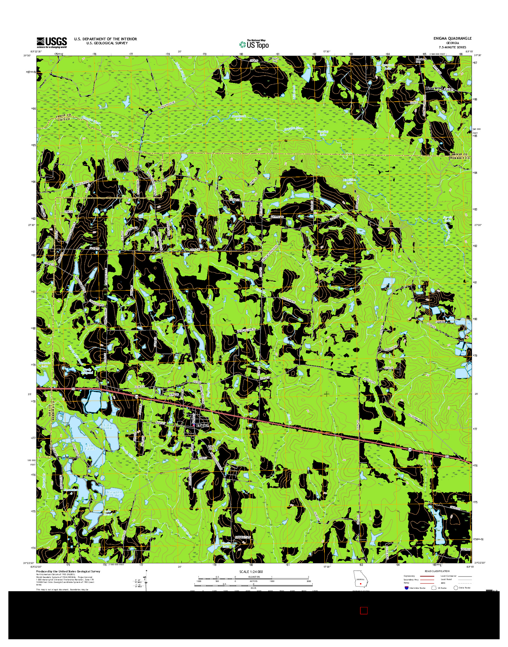 USGS US TOPO 7.5-MINUTE MAP FOR ENIGMA, GA 2017