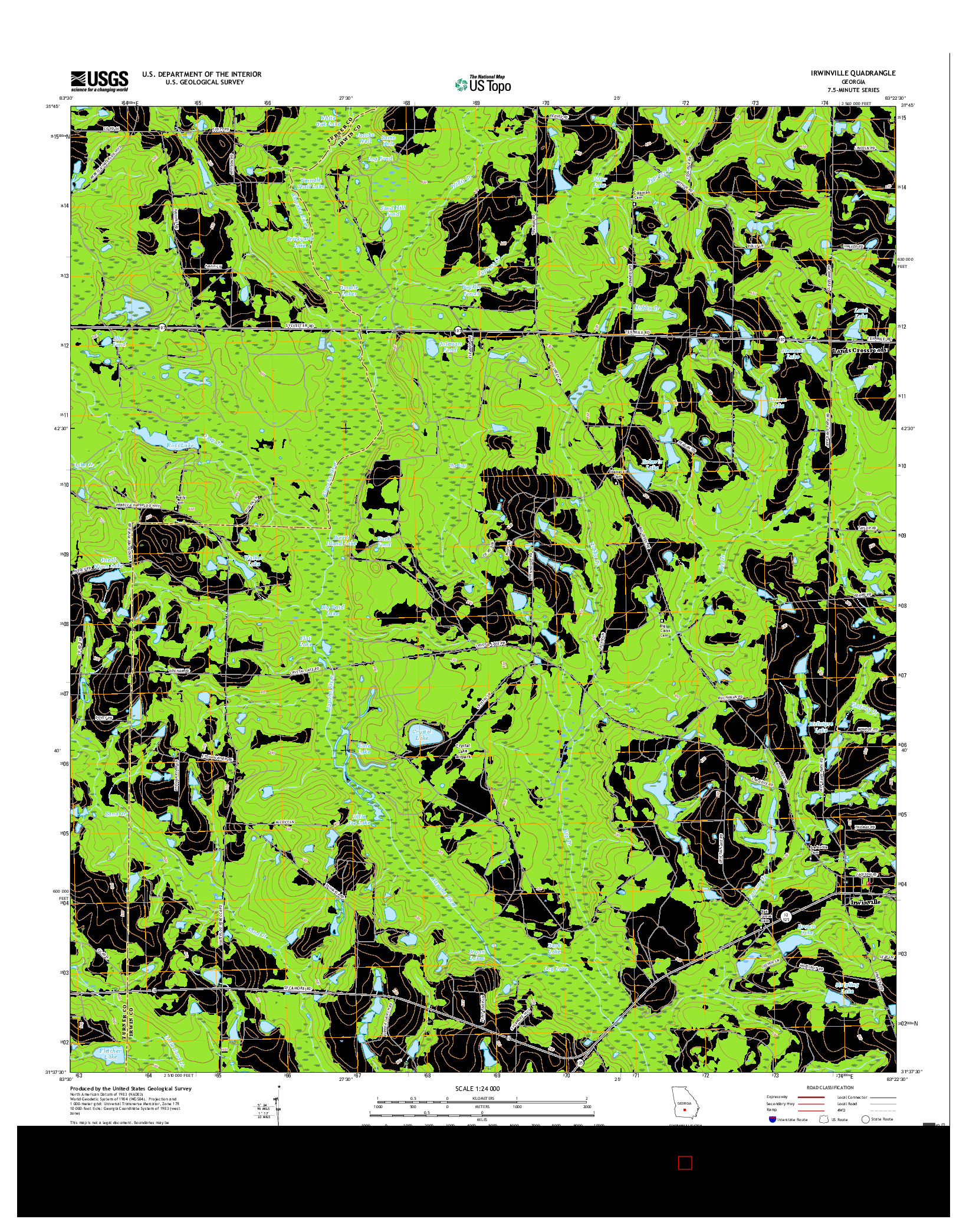 USGS US TOPO 7.5-MINUTE MAP FOR IRWINVILLE, GA 2017