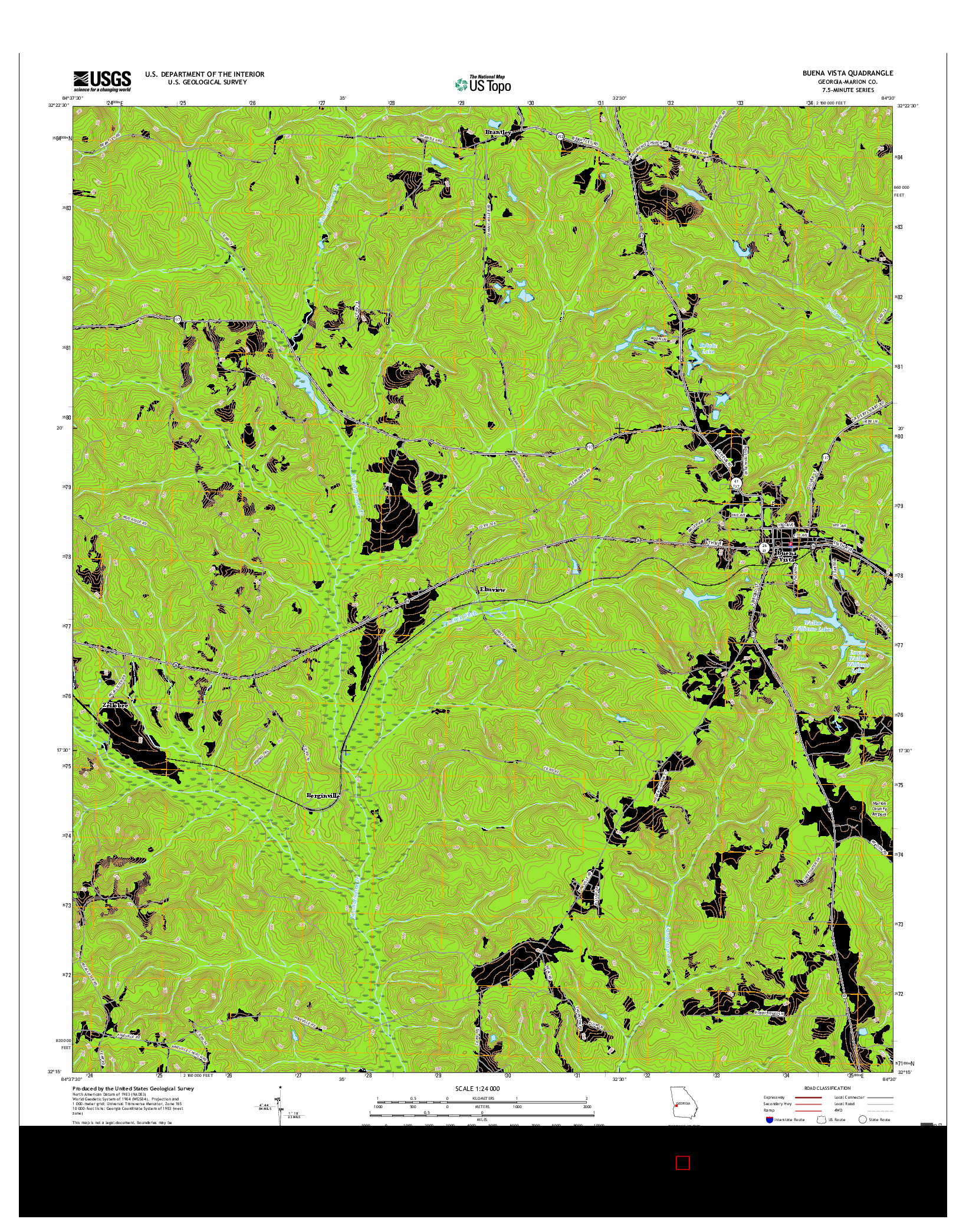 USGS US TOPO 7.5-MINUTE MAP FOR BUENA VISTA, GA 2017