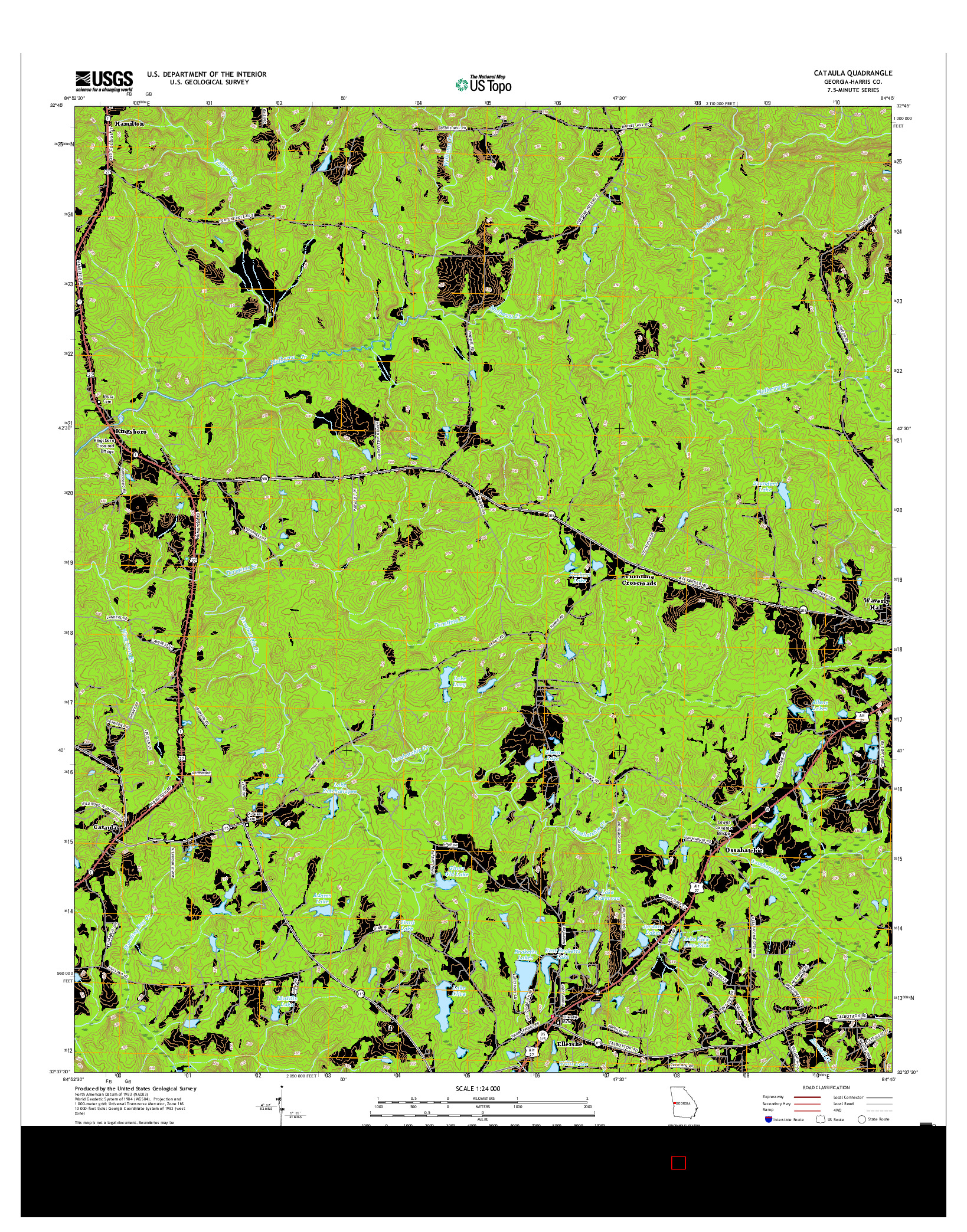 USGS US TOPO 7.5-MINUTE MAP FOR CATAULA, GA 2017