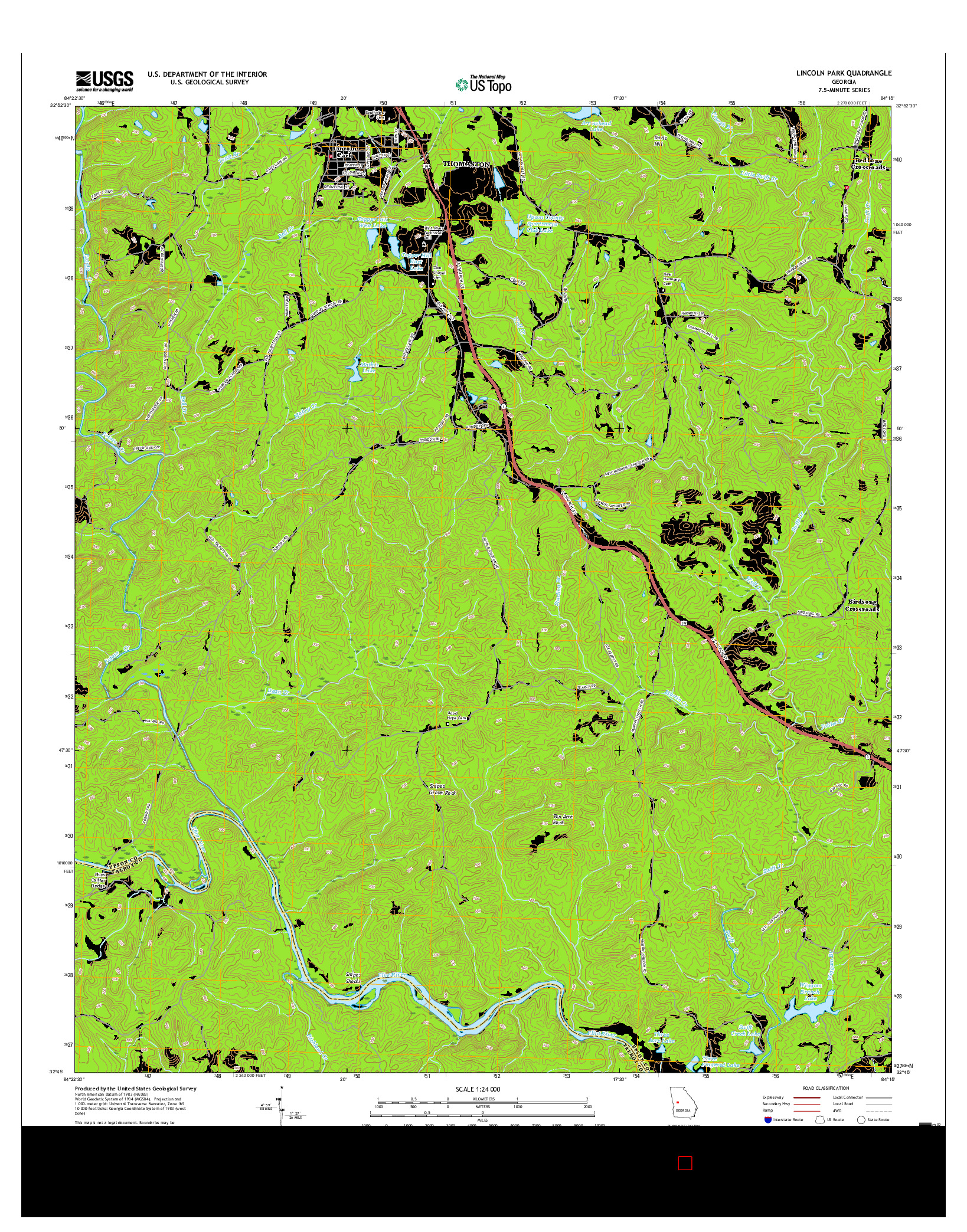 USGS US TOPO 7.5-MINUTE MAP FOR LINCOLN PARK, GA 2017