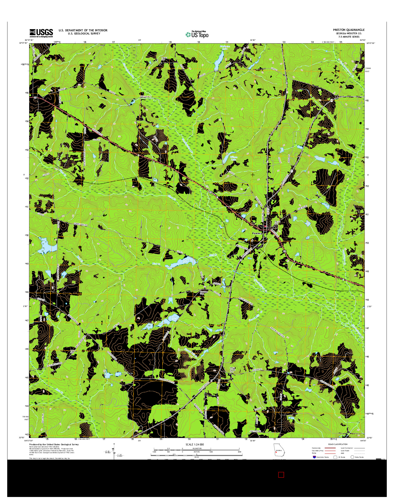 USGS US TOPO 7.5-MINUTE MAP FOR PRESTON, GA 2017