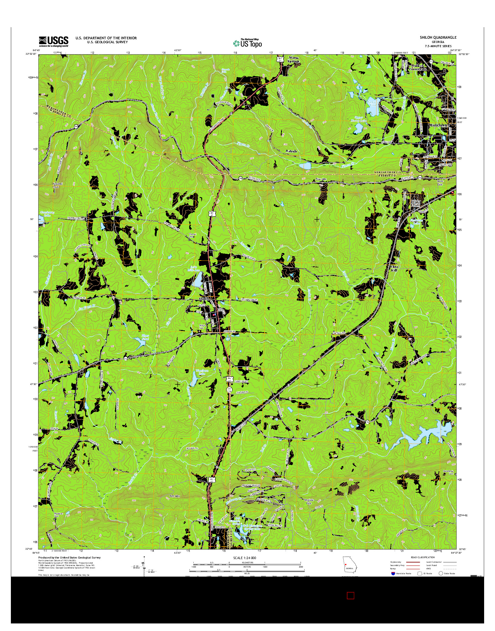 USGS US TOPO 7.5-MINUTE MAP FOR SHILOH, GA 2017