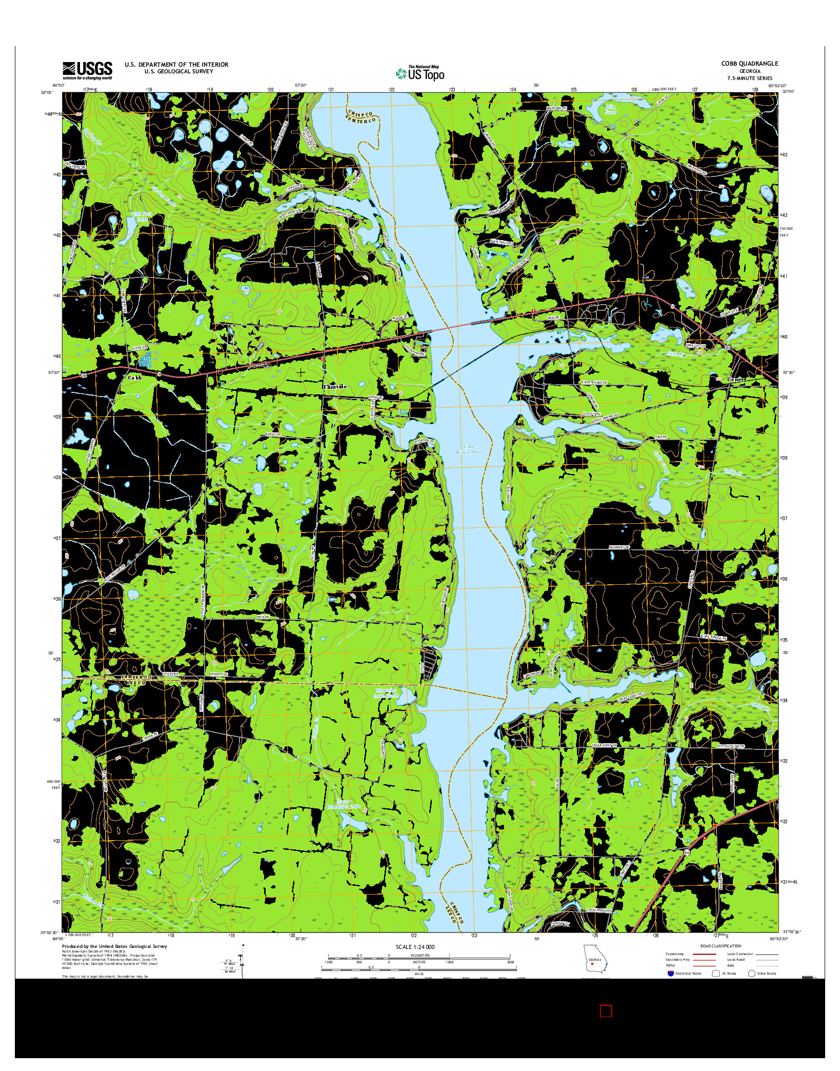 USGS US TOPO 7.5-MINUTE MAP FOR COBB, GA 2017