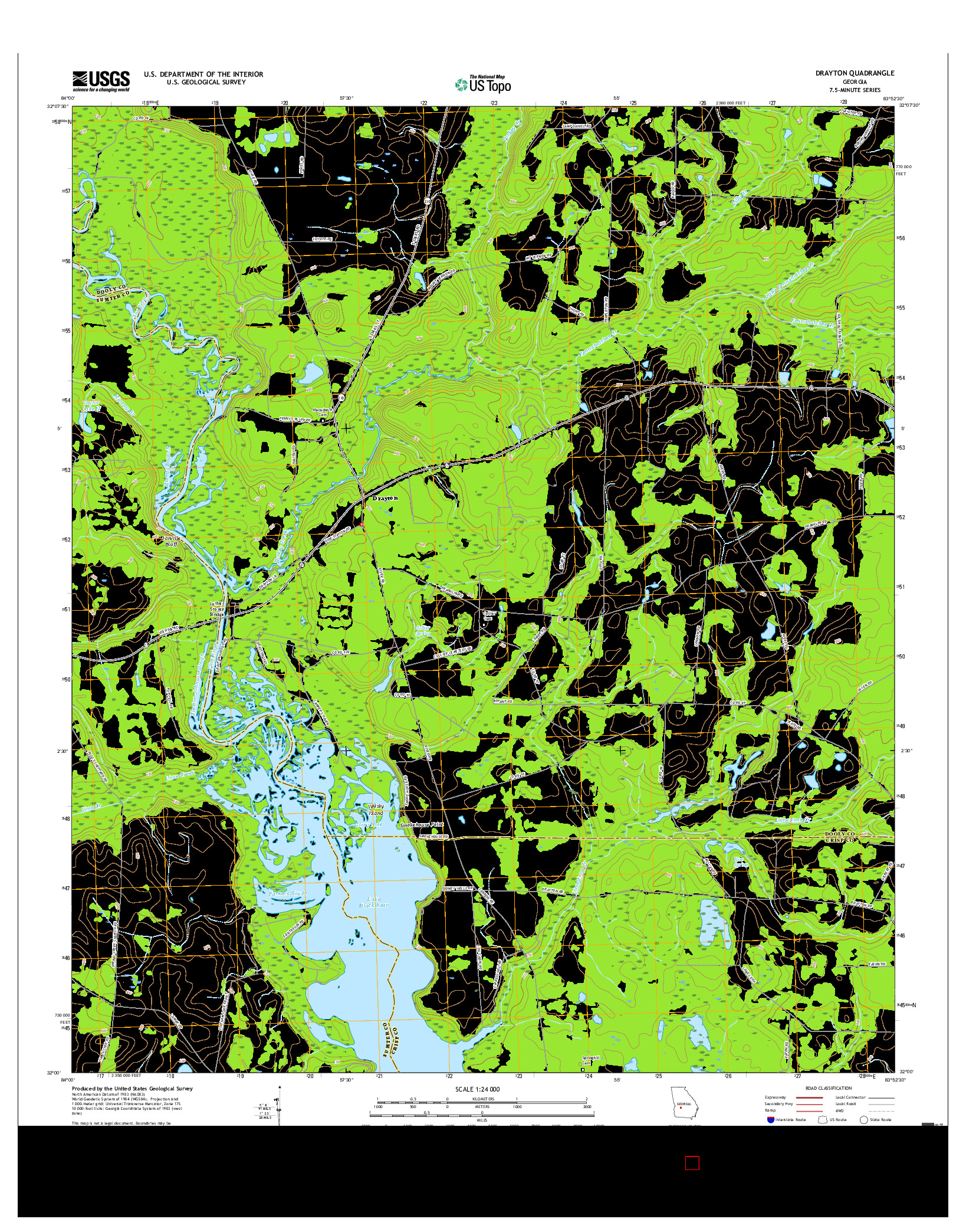 USGS US TOPO 7.5-MINUTE MAP FOR DRAYTON, GA 2017
