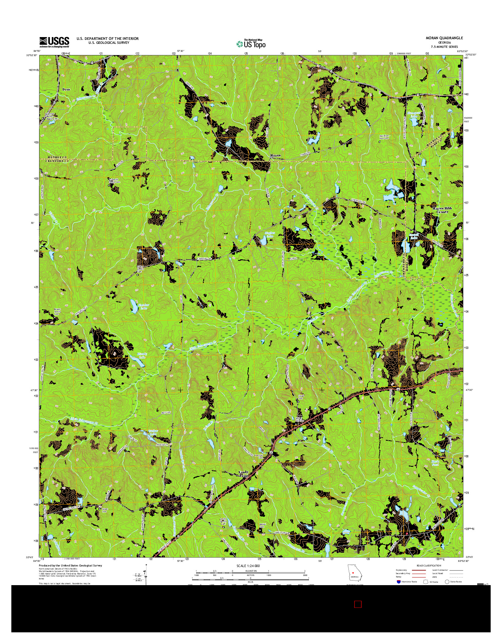 USGS US TOPO 7.5-MINUTE MAP FOR MORAN, GA 2017