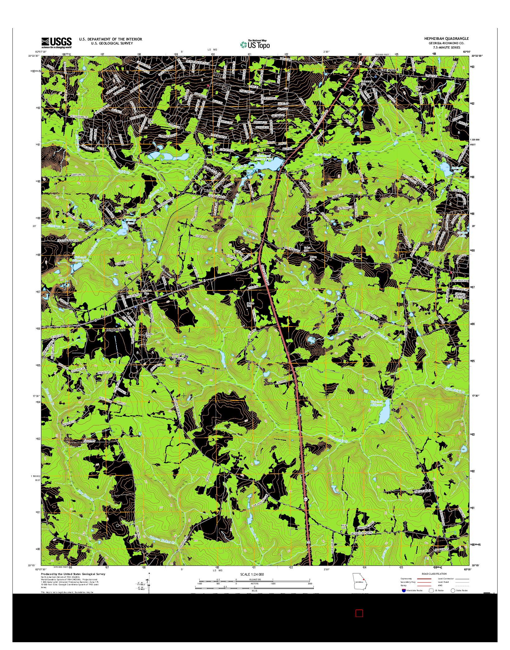 USGS US TOPO 7.5-MINUTE MAP FOR HEPHZIBAH, GA 2017