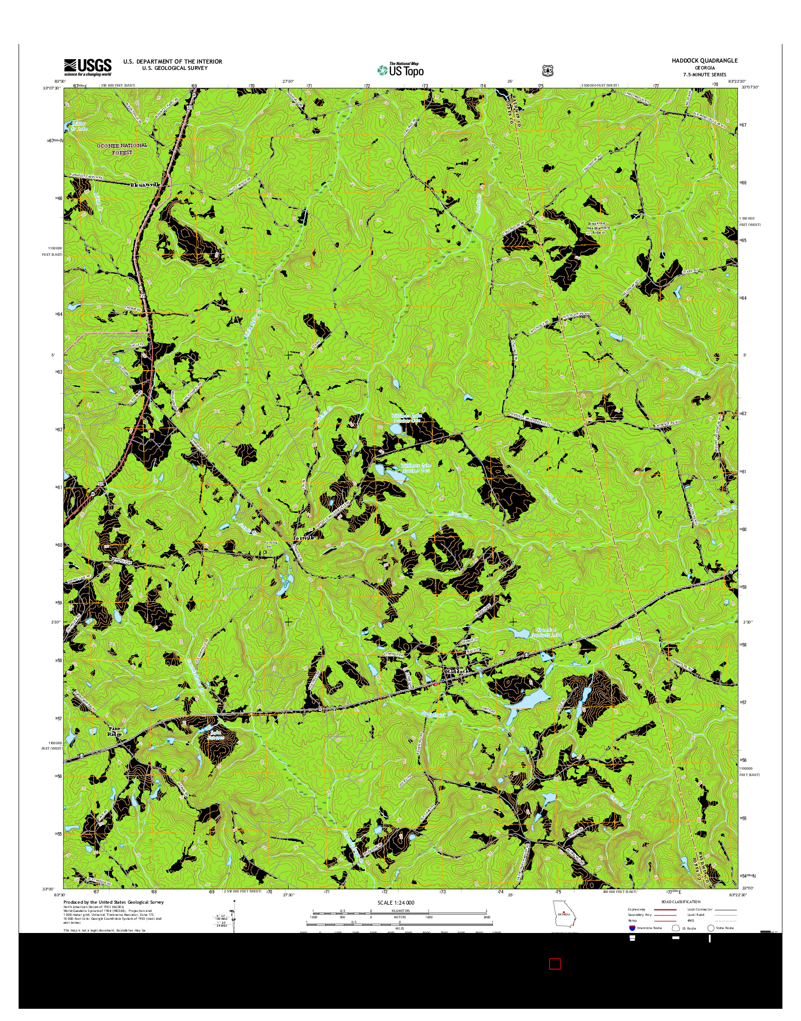 USGS US TOPO 7.5-MINUTE MAP FOR HADDOCK, GA 2017