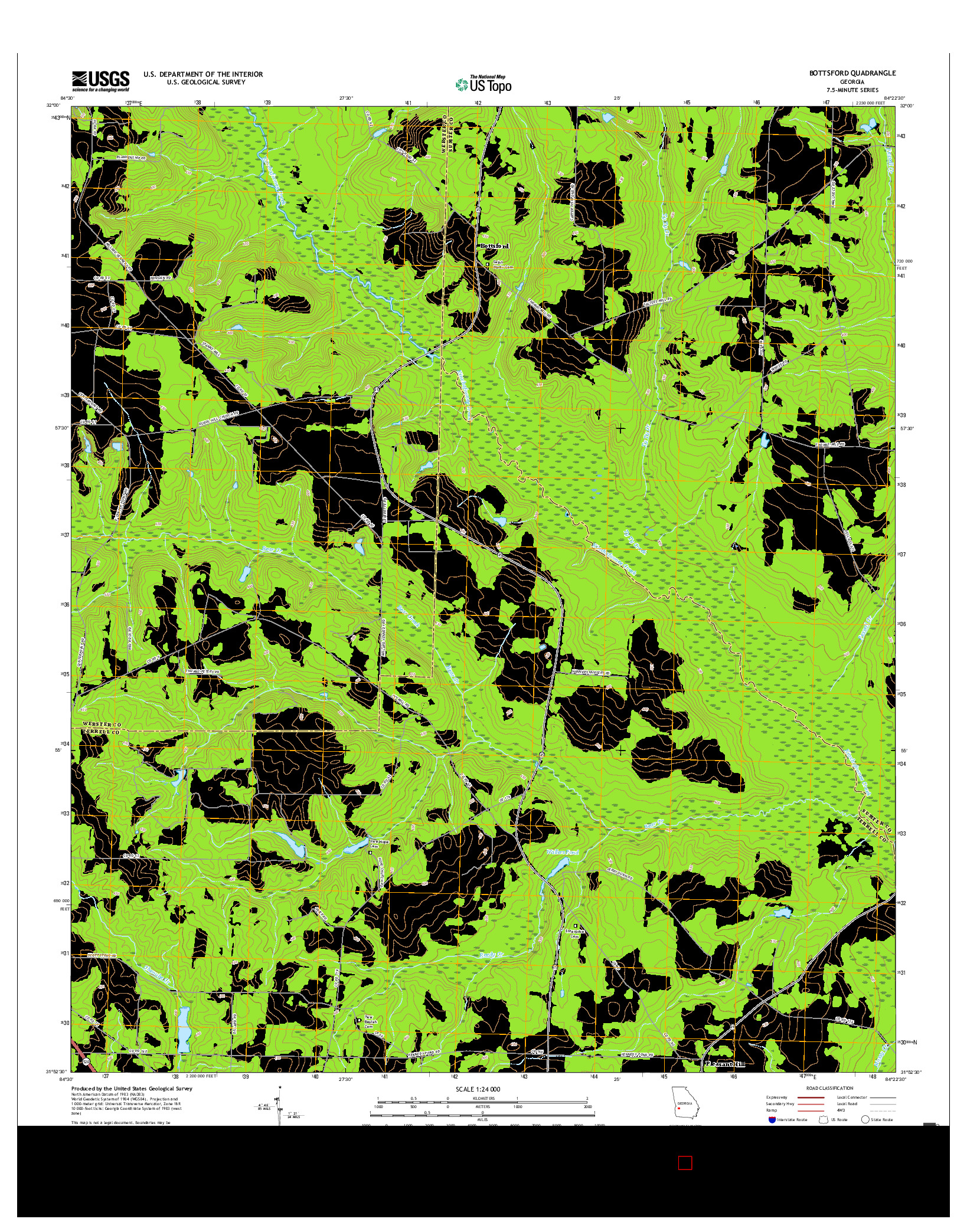 USGS US TOPO 7.5-MINUTE MAP FOR BOTTSFORD, GA 2017