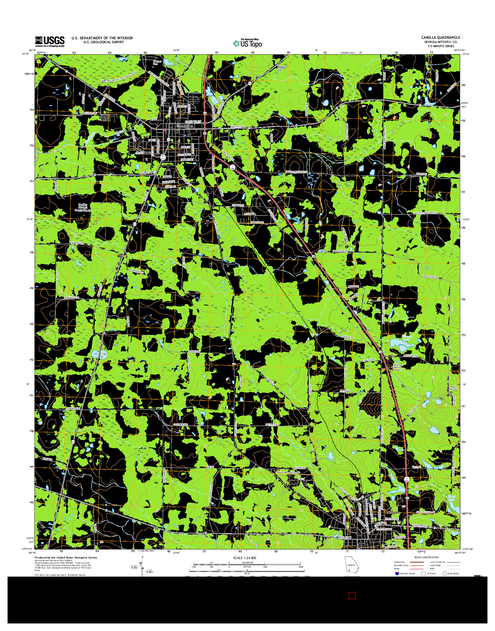 USGS US TOPO 7.5-MINUTE MAP FOR CAMILLA, GA 2017