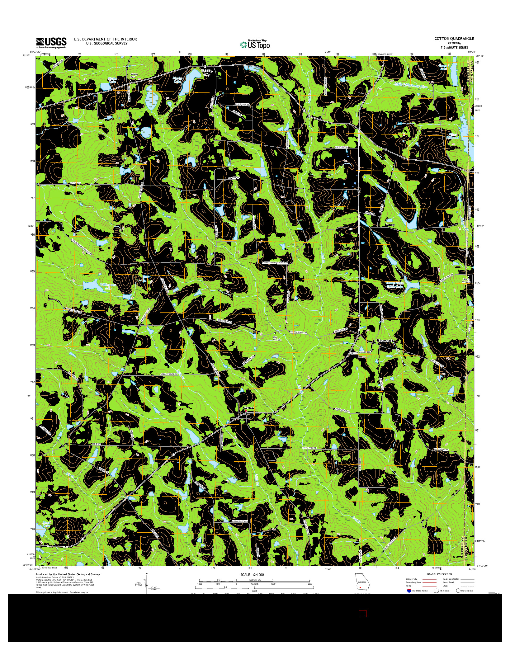 USGS US TOPO 7.5-MINUTE MAP FOR COTTON, GA 2017