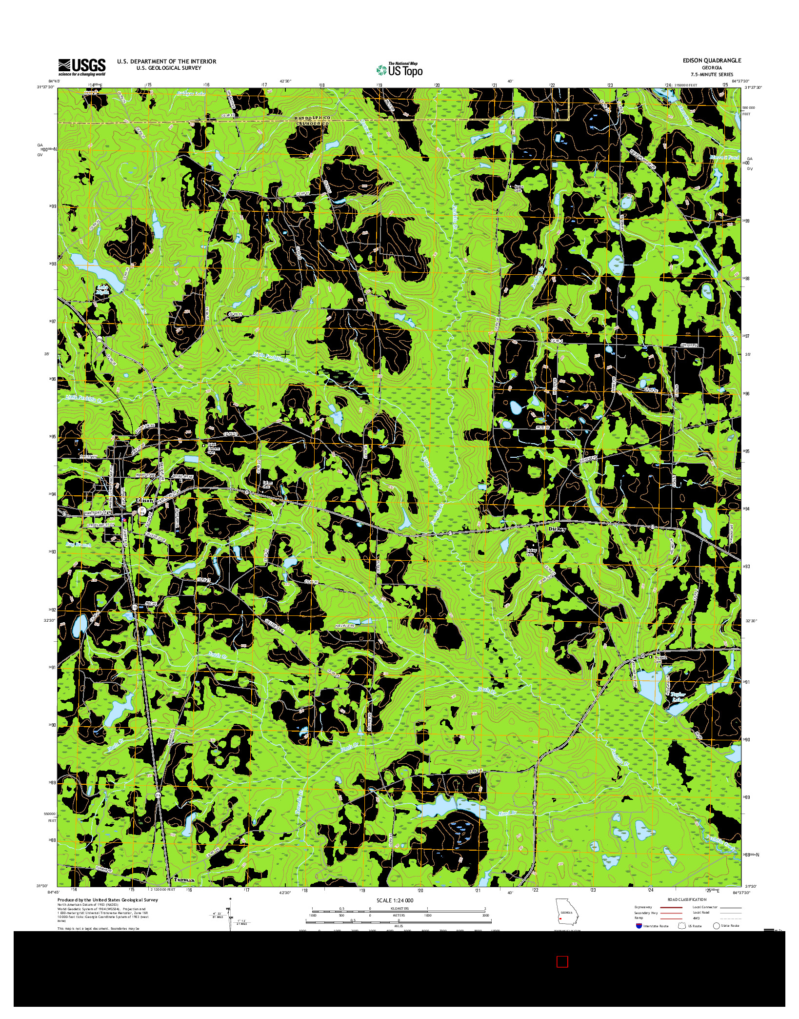 USGS US TOPO 7.5-MINUTE MAP FOR EDISON, GA 2017