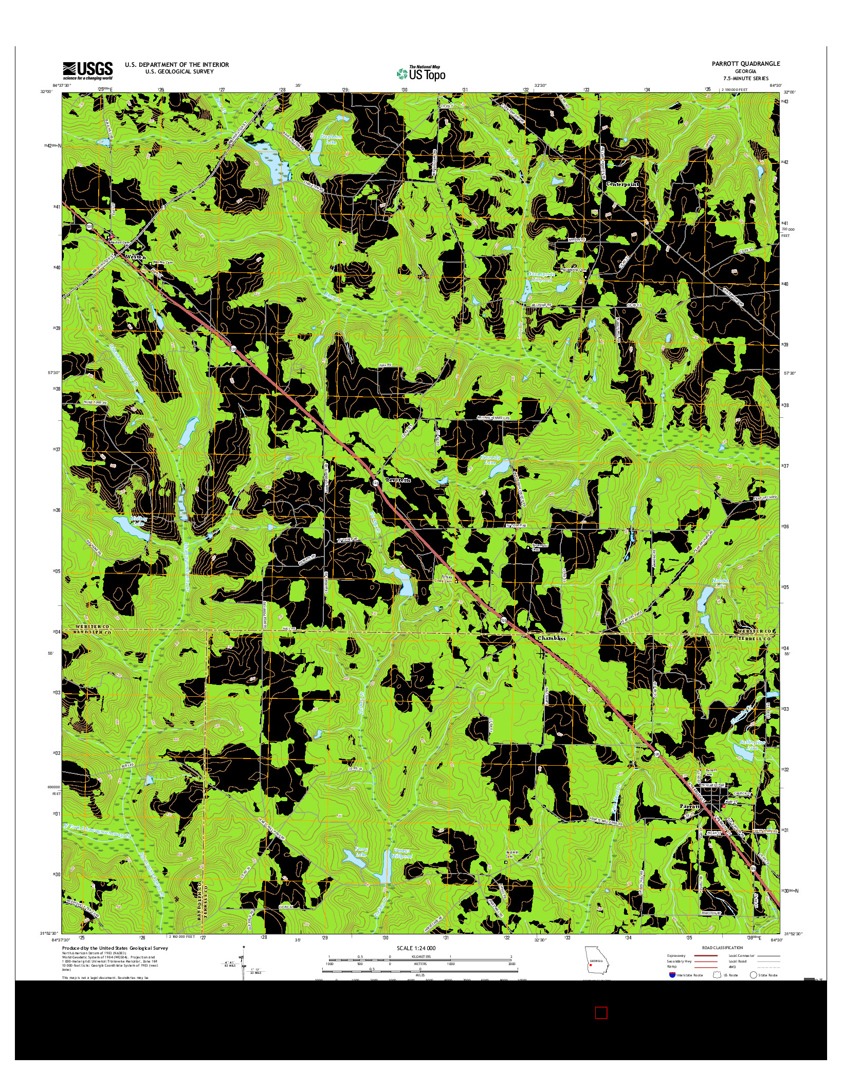 USGS US TOPO 7.5-MINUTE MAP FOR PARROTT, GA 2017