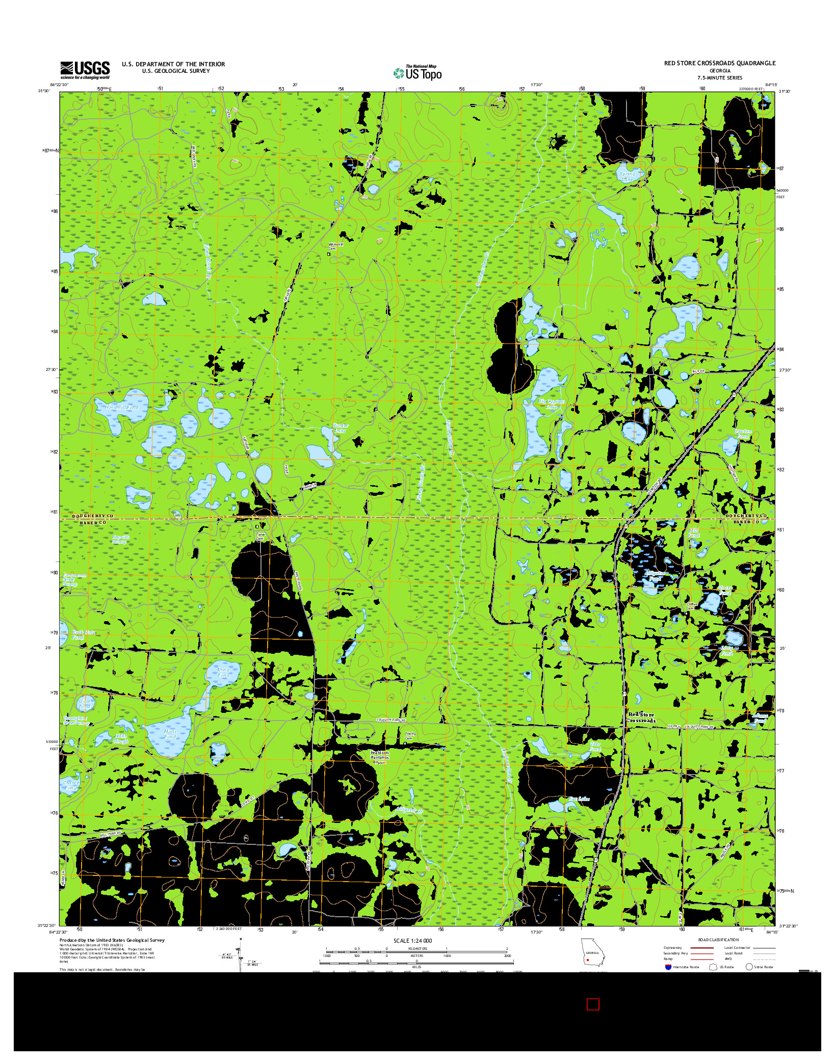 USGS US TOPO 7.5-MINUTE MAP FOR RED STORE CROSSROADS, GA 2017