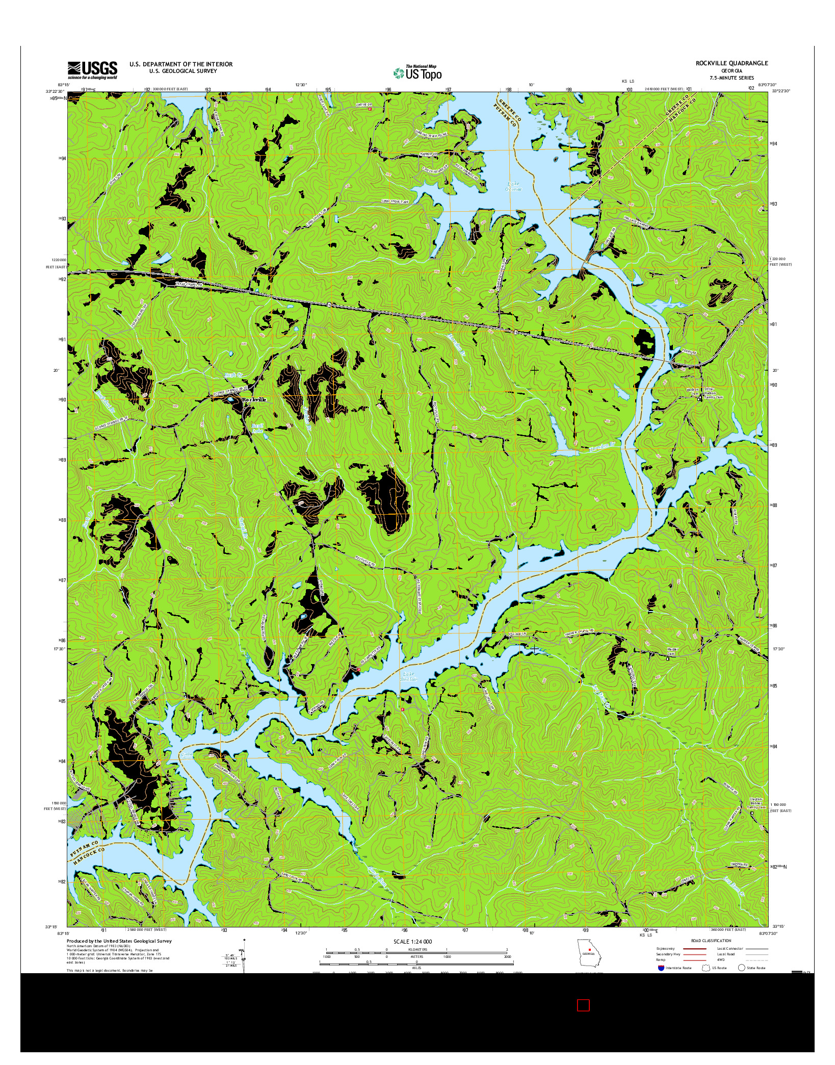 USGS US TOPO 7.5-MINUTE MAP FOR ROCKVILLE, GA 2017