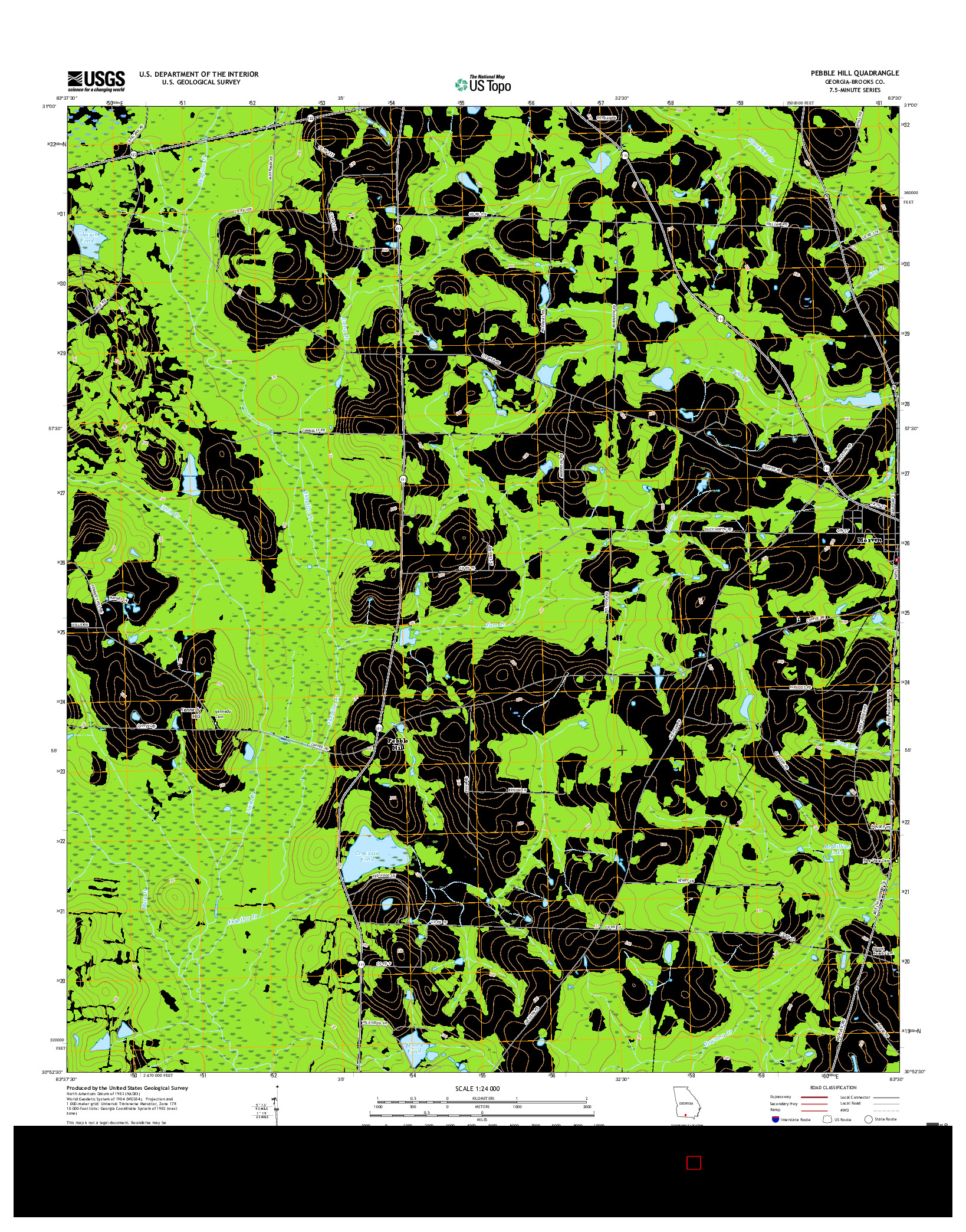 USGS US TOPO 7.5-MINUTE MAP FOR PEBBLE HILL, GA 2017