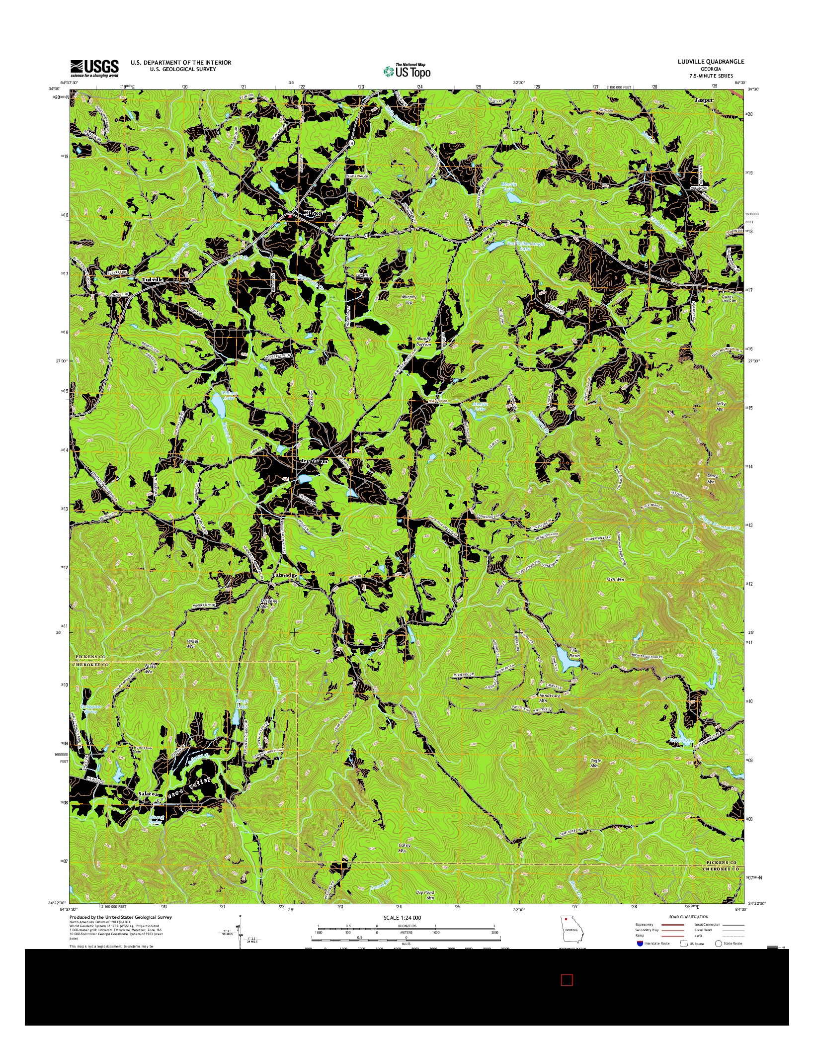 USGS US TOPO 7.5-MINUTE MAP FOR LUDVILLE, GA 2017