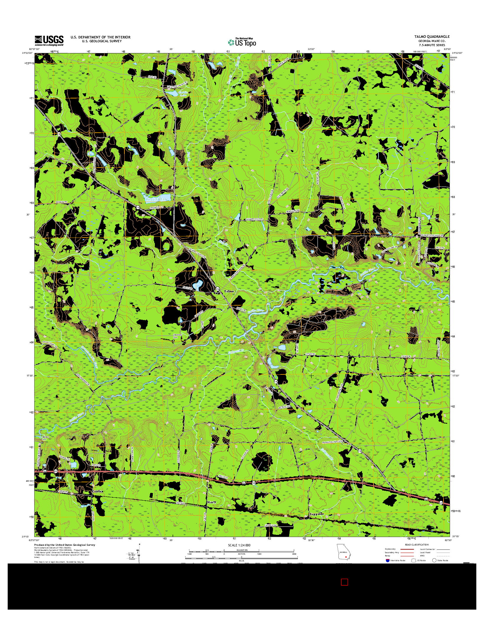USGS US TOPO 7.5-MINUTE MAP FOR TALMO, GA 2017