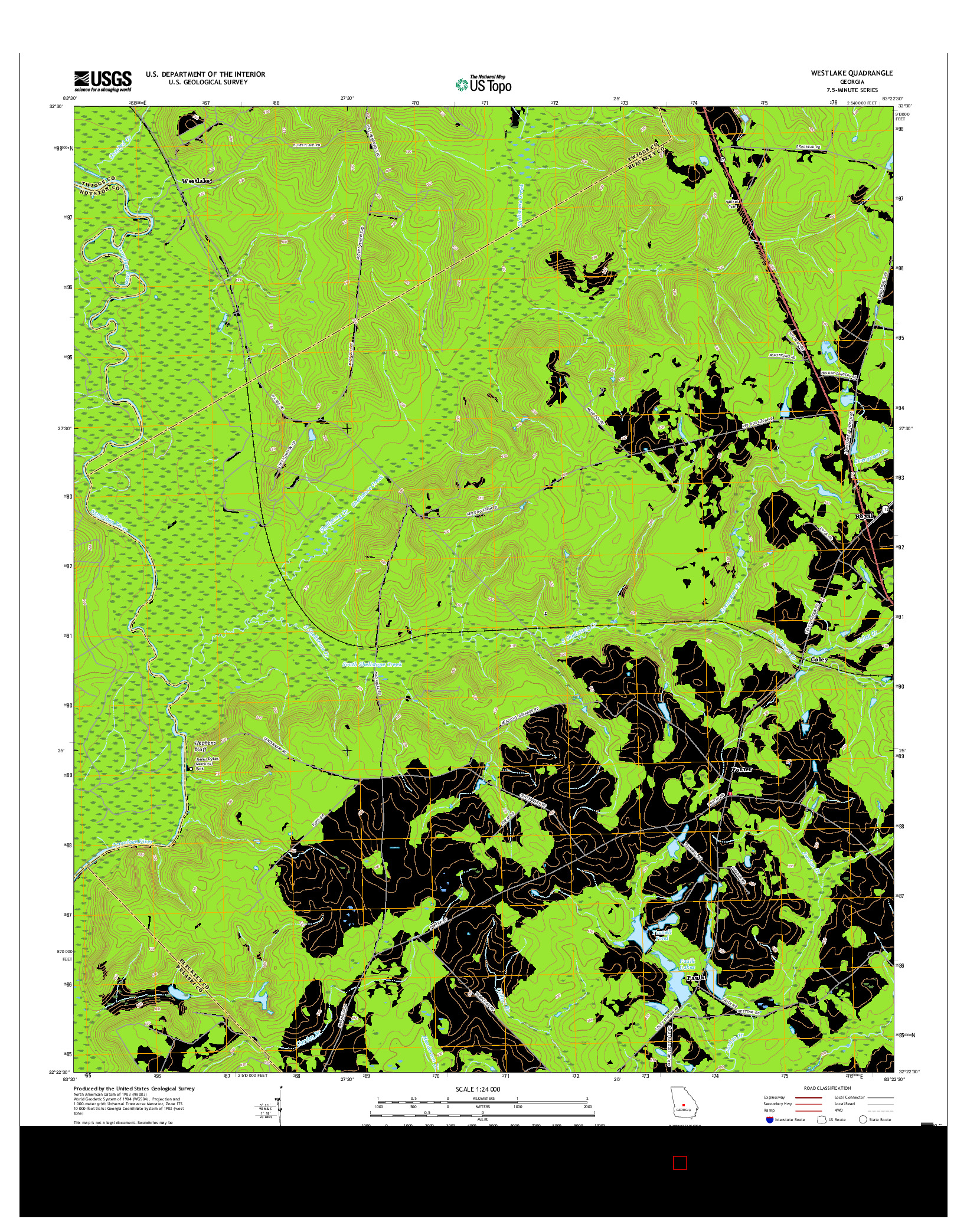 USGS US TOPO 7.5-MINUTE MAP FOR WESTLAKE, GA 2017