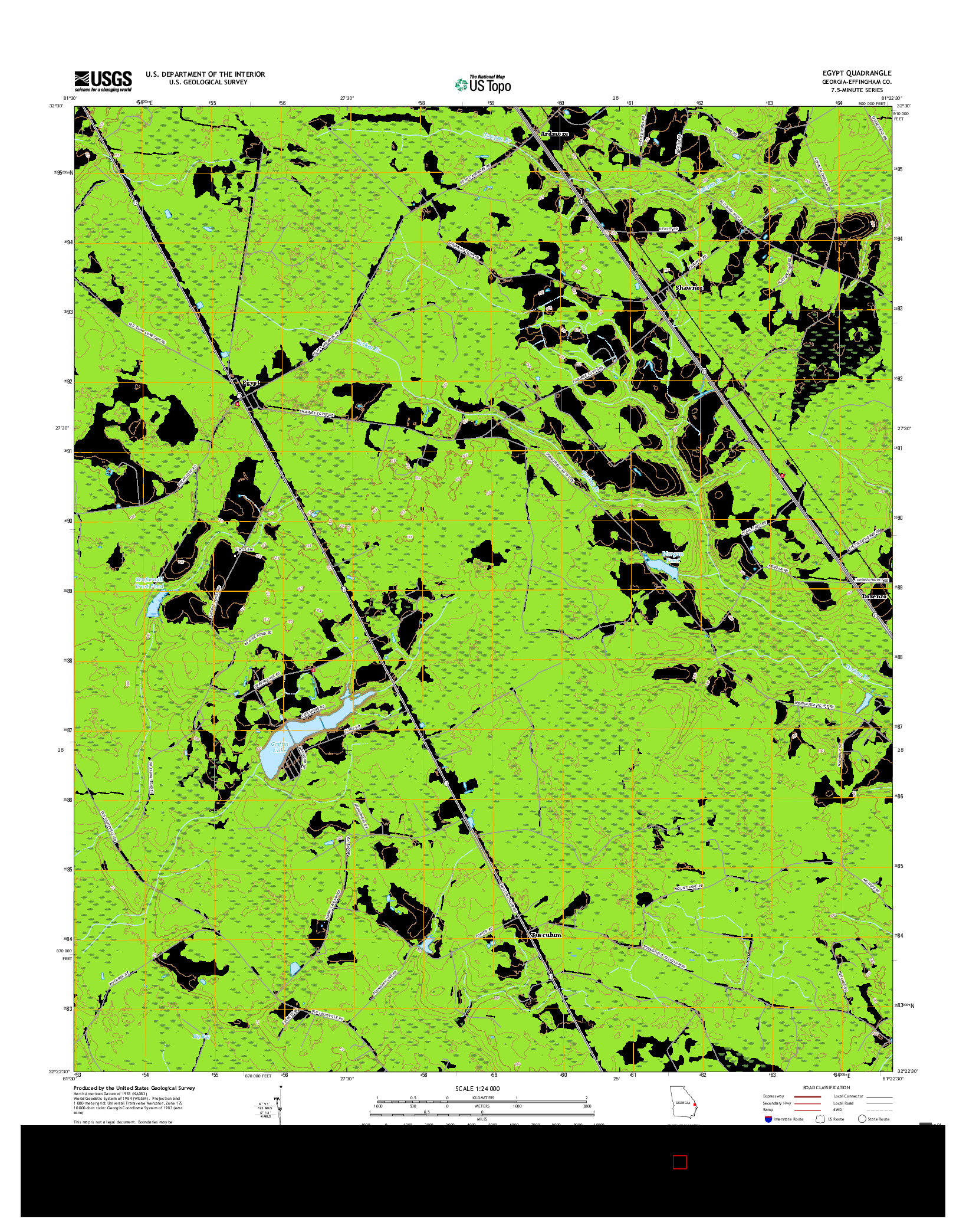 USGS US TOPO 7.5-MINUTE MAP FOR EGYPT, GA 2017