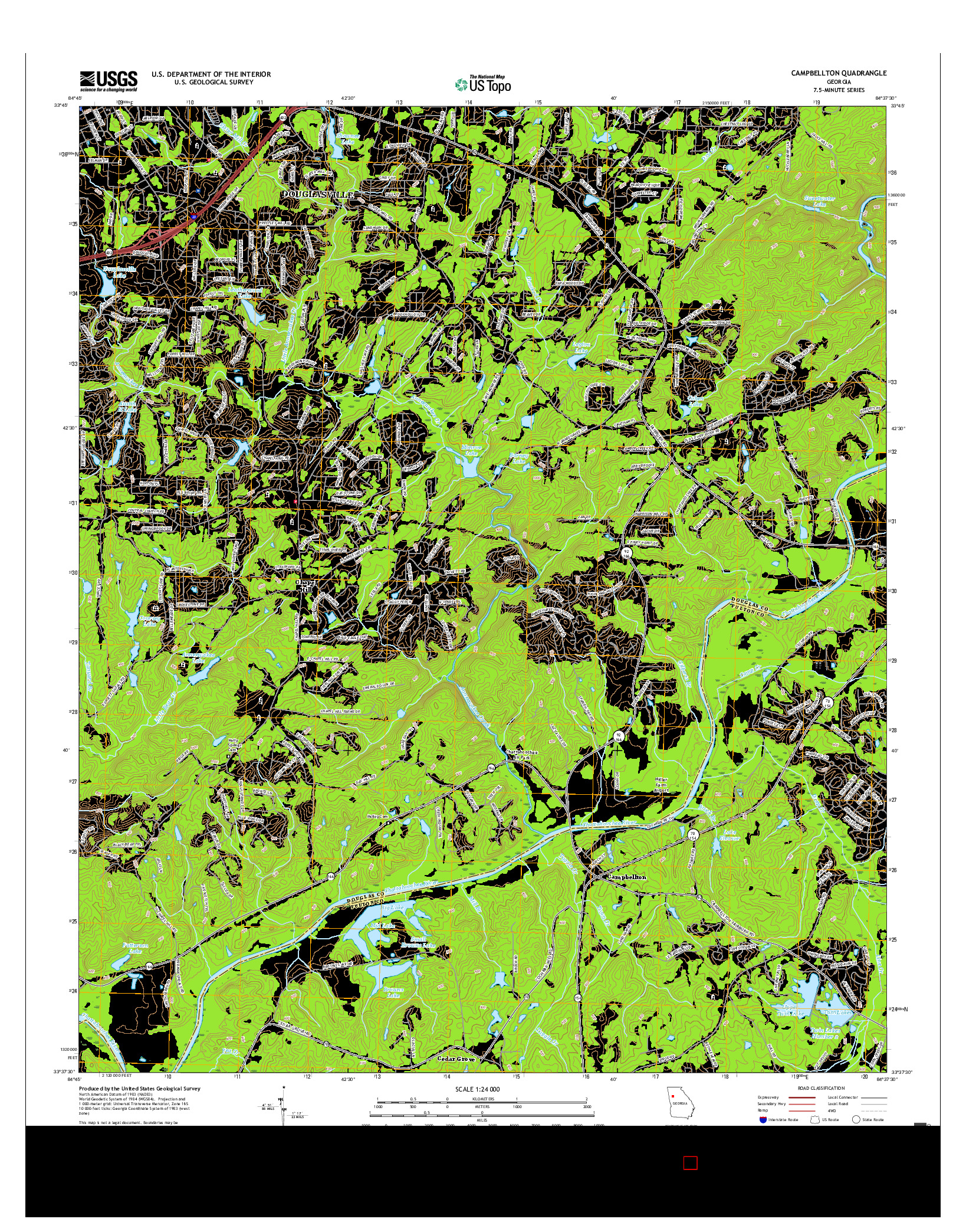 USGS US TOPO 7.5-MINUTE MAP FOR CAMPBELLTON, GA 2017