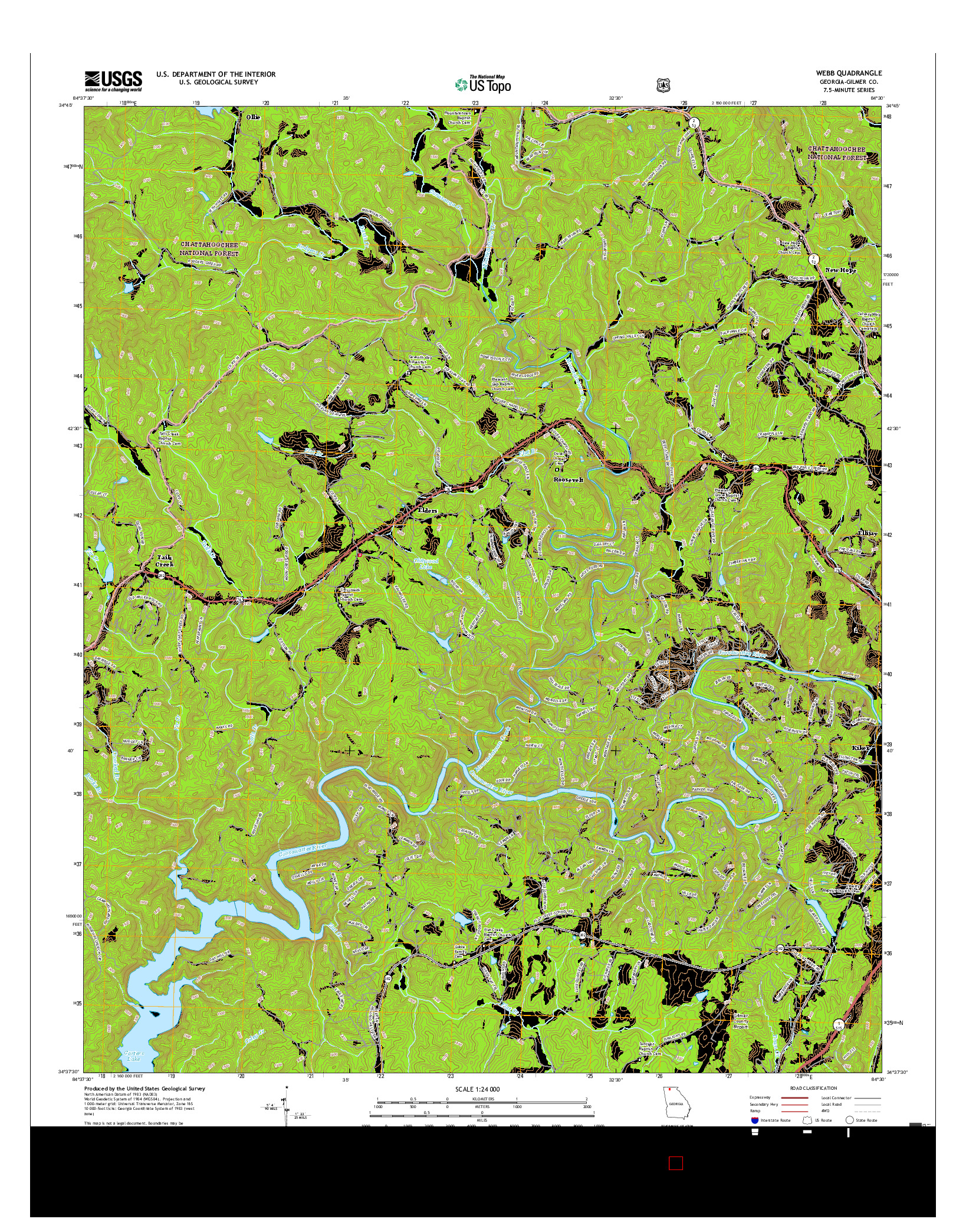 USGS US TOPO 7.5-MINUTE MAP FOR WEBB, GA 2017
