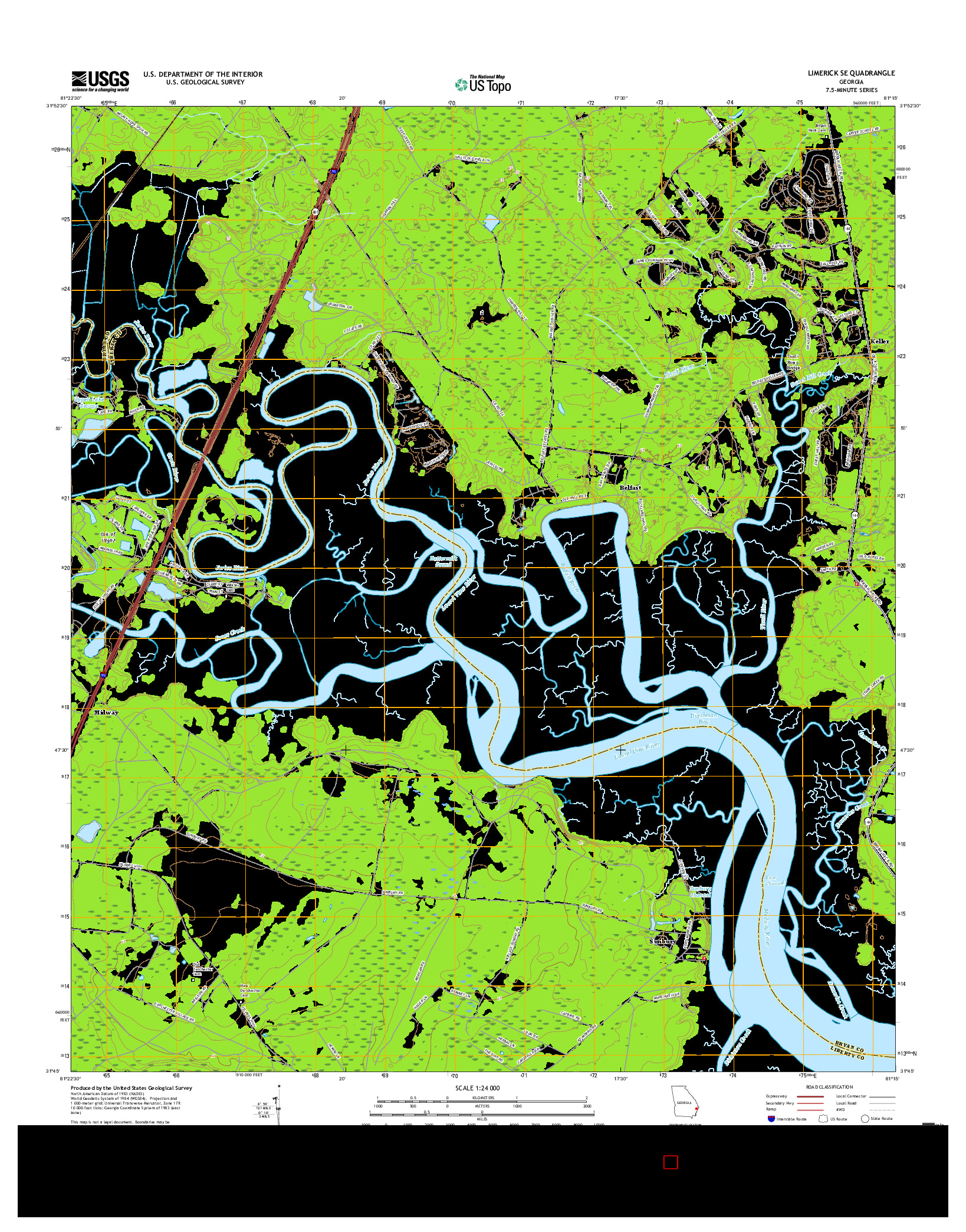USGS US TOPO 7.5-MINUTE MAP FOR LIMERICK SE, GA 2017