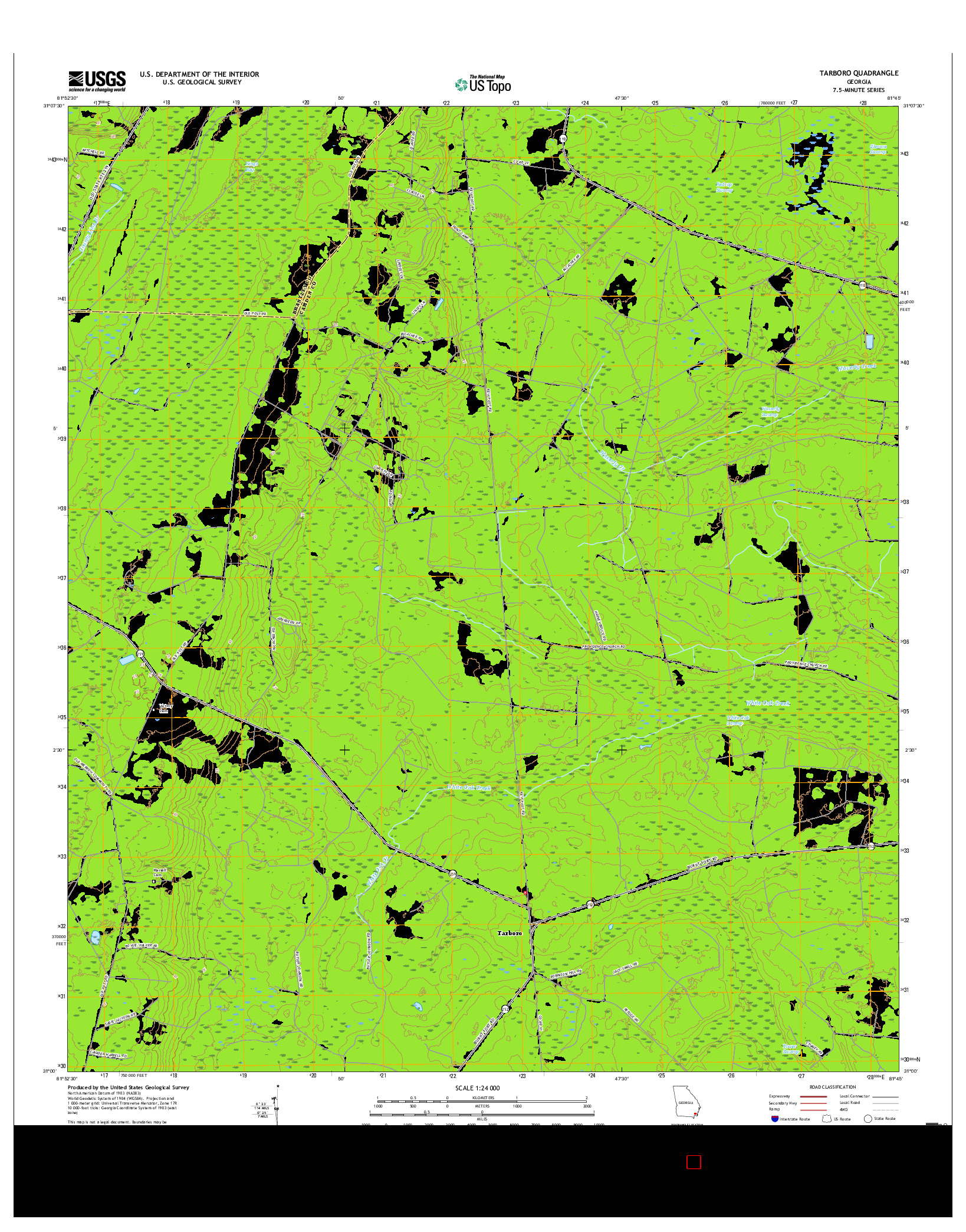 USGS US TOPO 7.5-MINUTE MAP FOR TARBORO, GA 2017